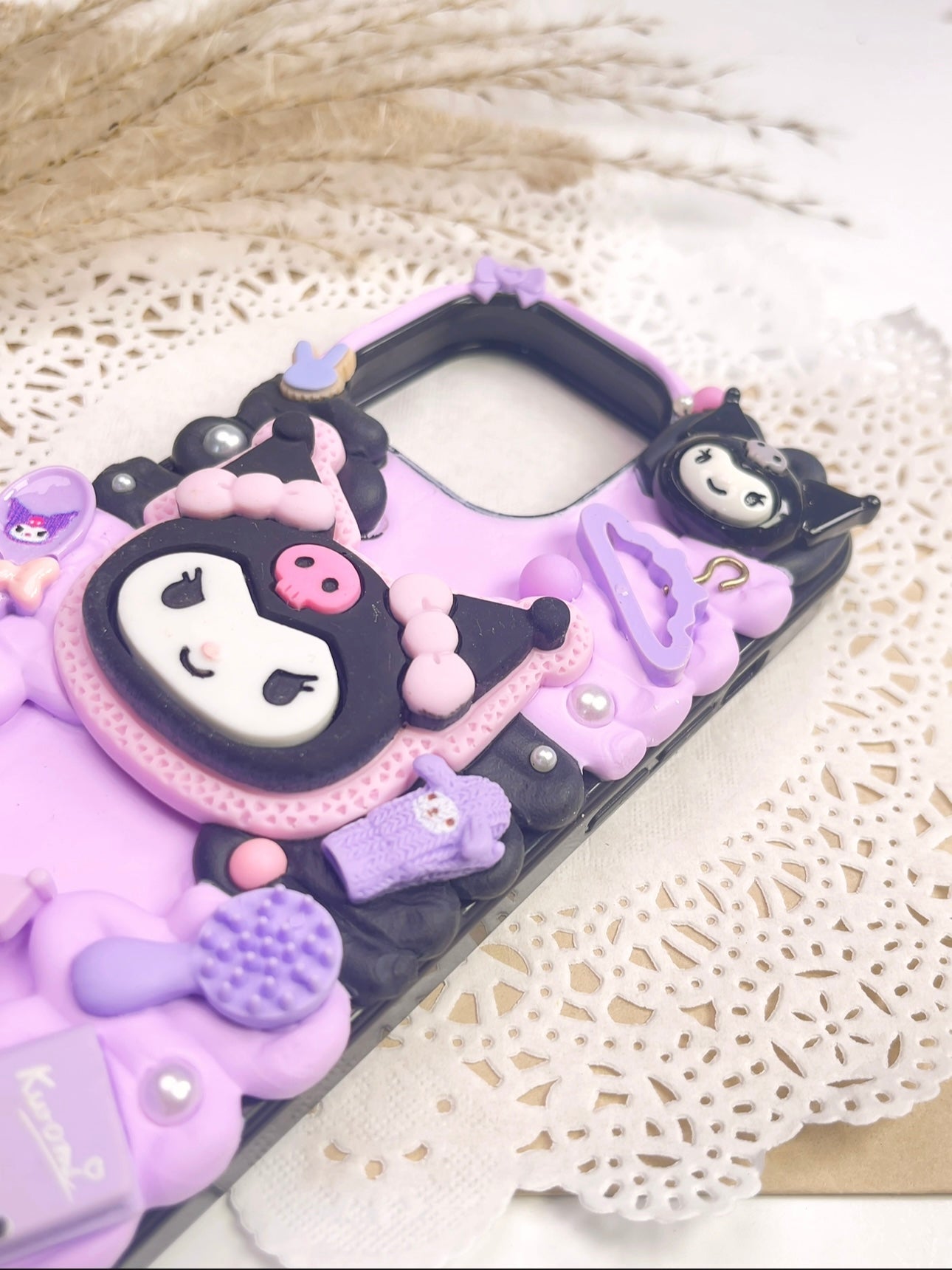 Sanrio Kuromi Handmade Decoden Phone Case｜All Models Available