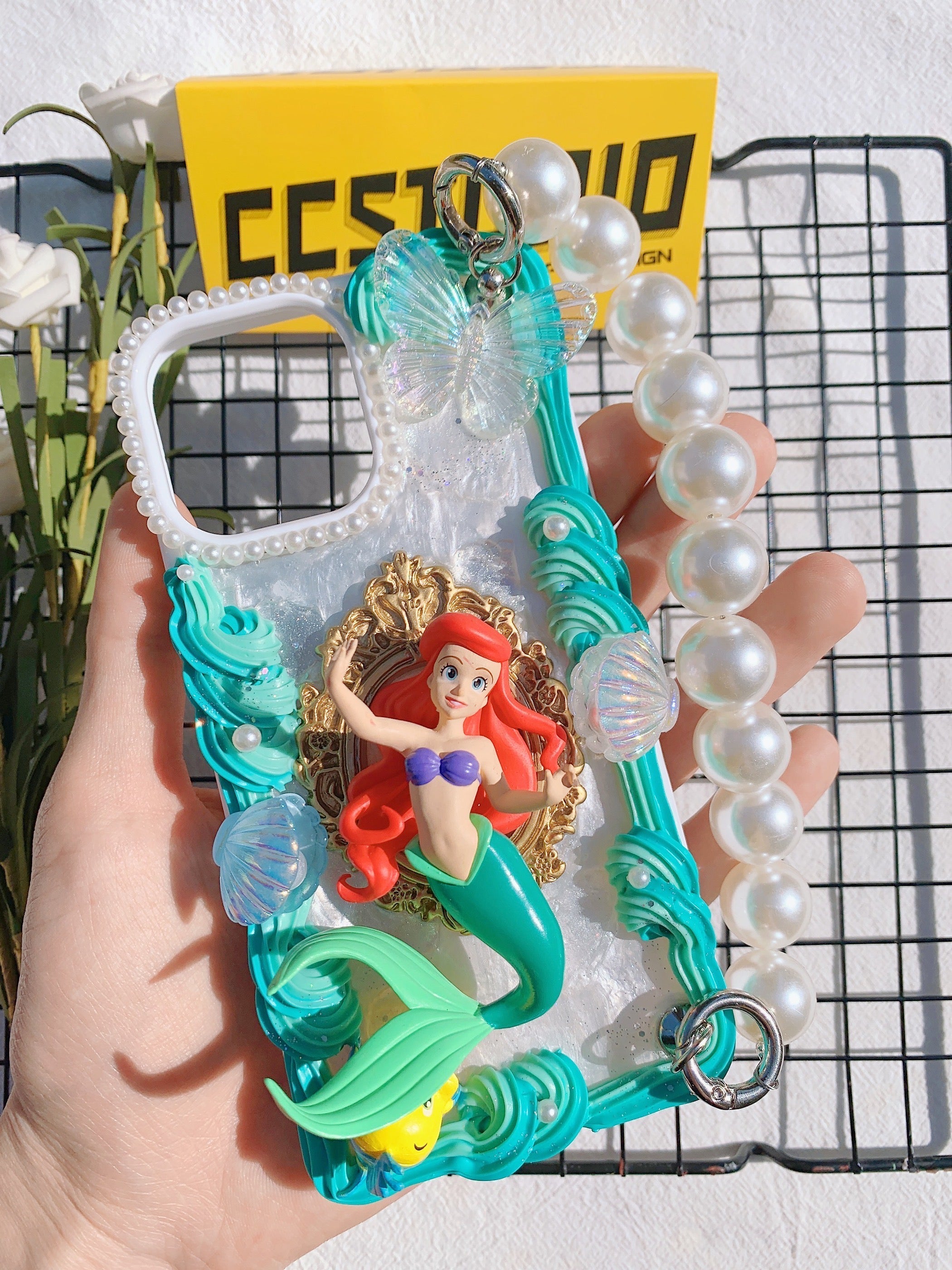 Princess Ariel Little Mermaid Handmade Decoden Phone Case｜All Models Available