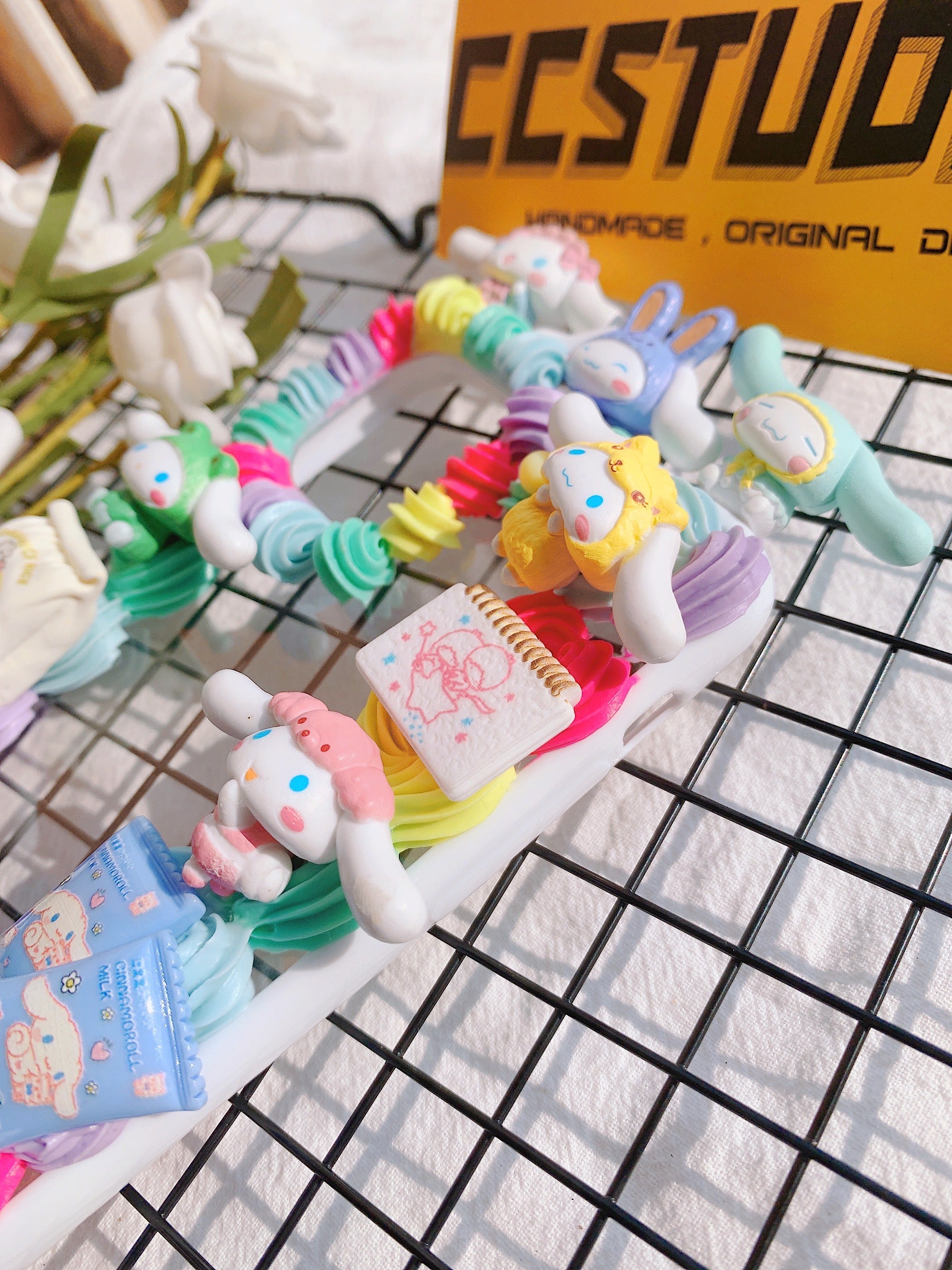 Sanrio Cinnamoroll Handmade Decoden Phone Case｜All Models Available｜Cinnamonroll
