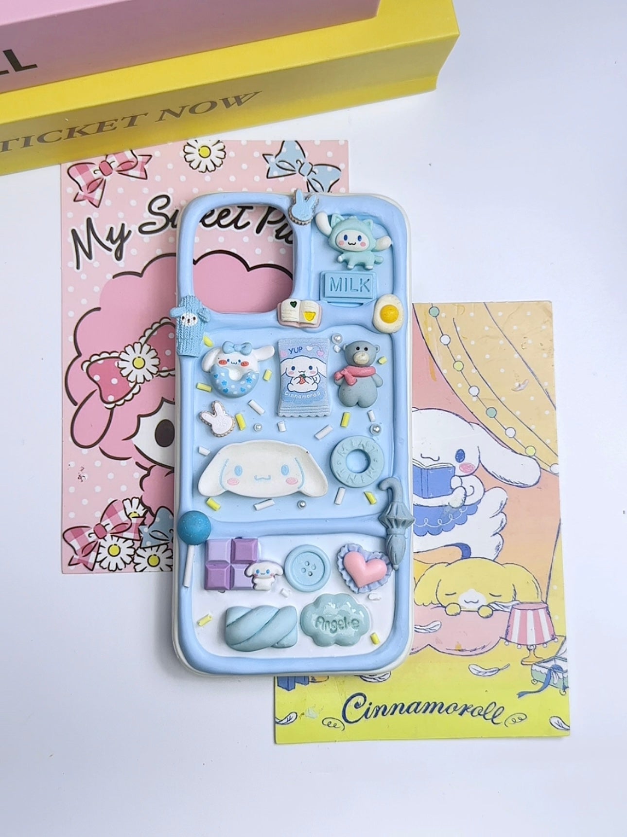 Sanrio Cinnamoroll Handmade Decoden Phone Case｜All Models Available Cinnamonroll