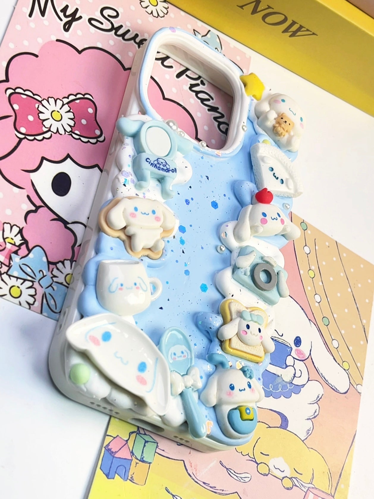 Sanrio Cinnamoroll Handmade Decoden Phone Case｜All Models  Available Cinnamonroll