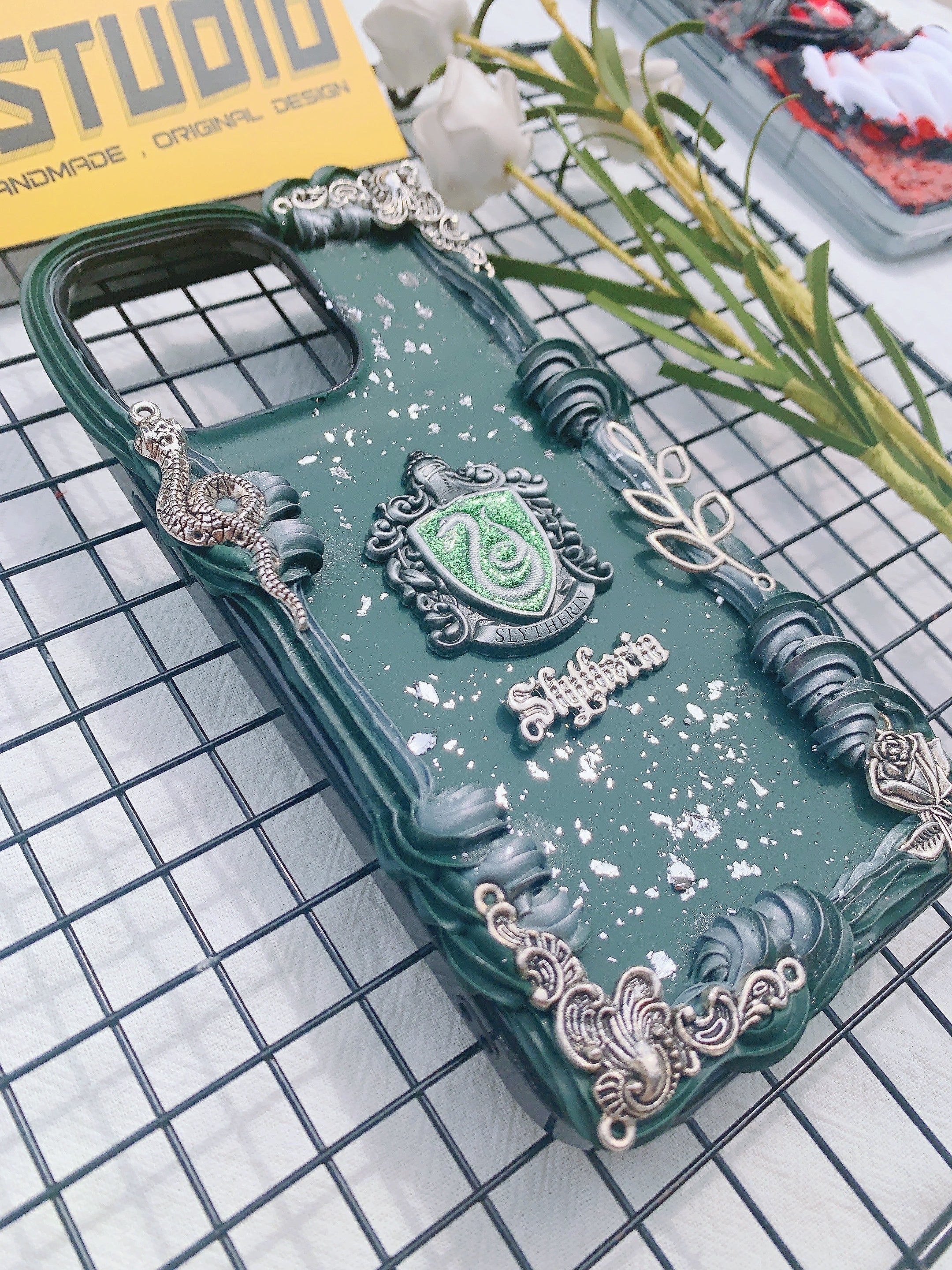 Harry Potter Slytherin Handmade Decoden Phone Case｜All Models Available