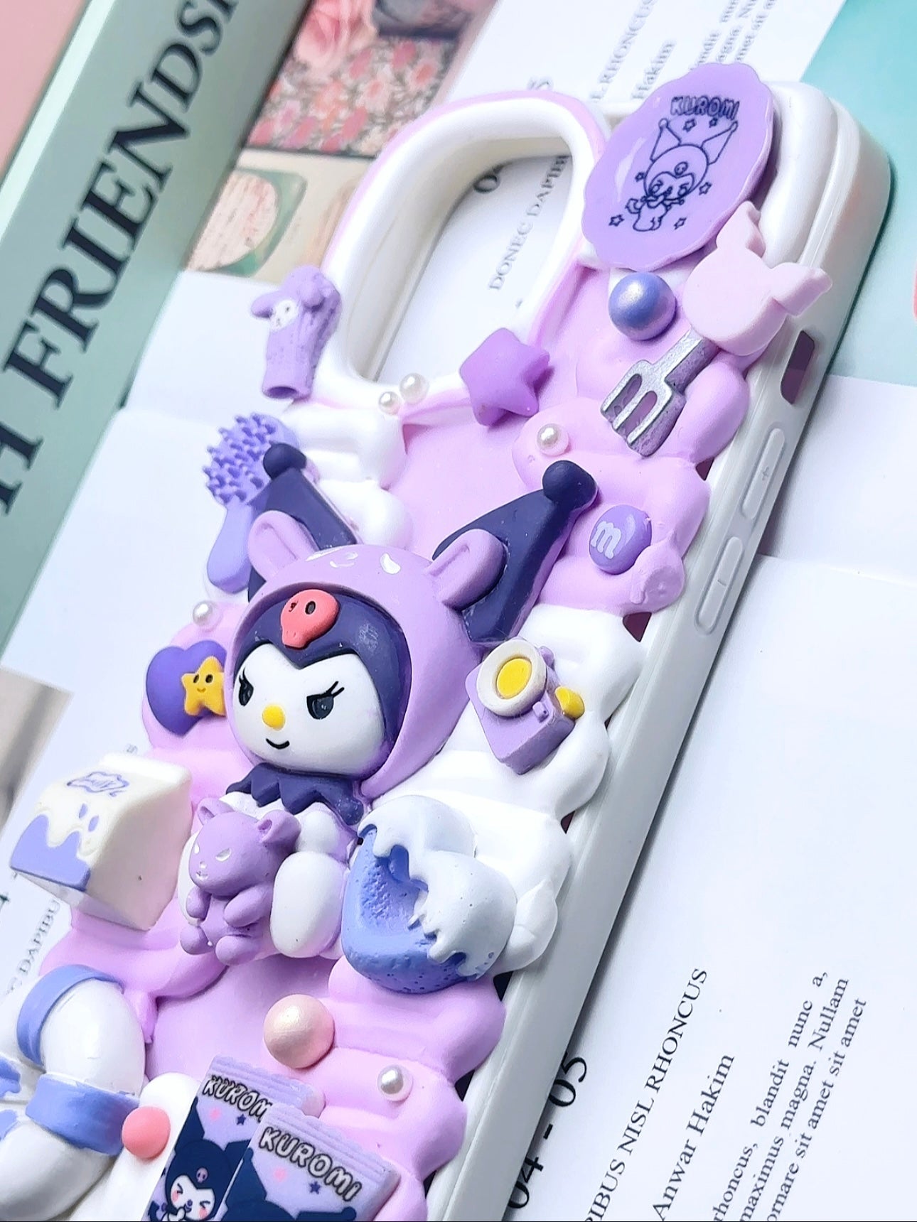 Sanrio Kuromi Handmade Decoden Phone Case｜All Models Available