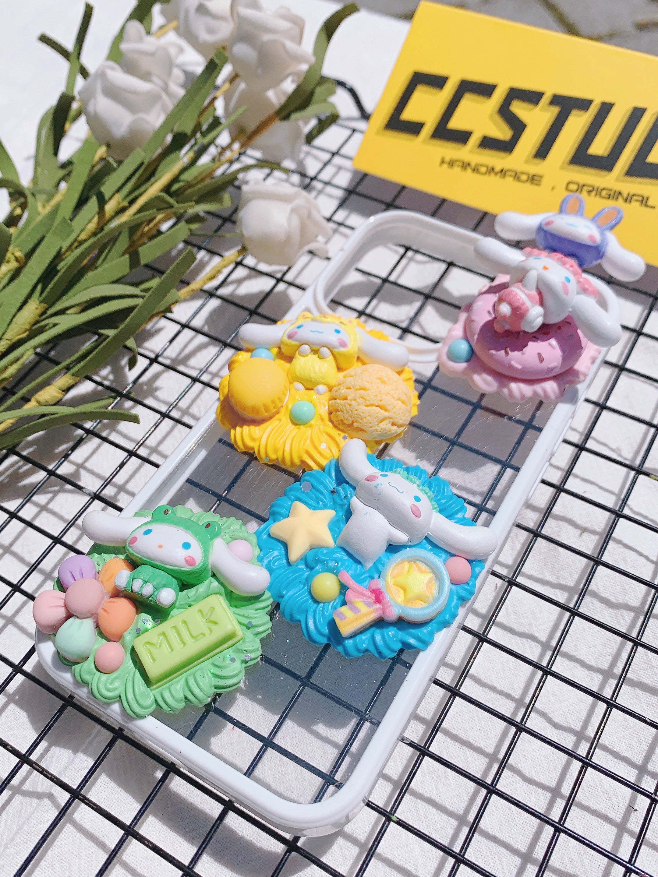 Sanrio Cinnamoroll Handmade Decoden Phone Case｜All Models Available｜Cinnamonroll