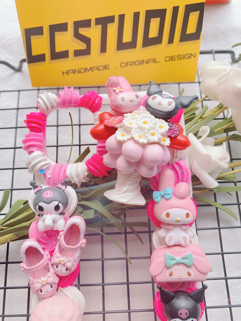 Sanrio Mymelody & Kuromi Handmade Decoden Phone Case｜All Models Available
