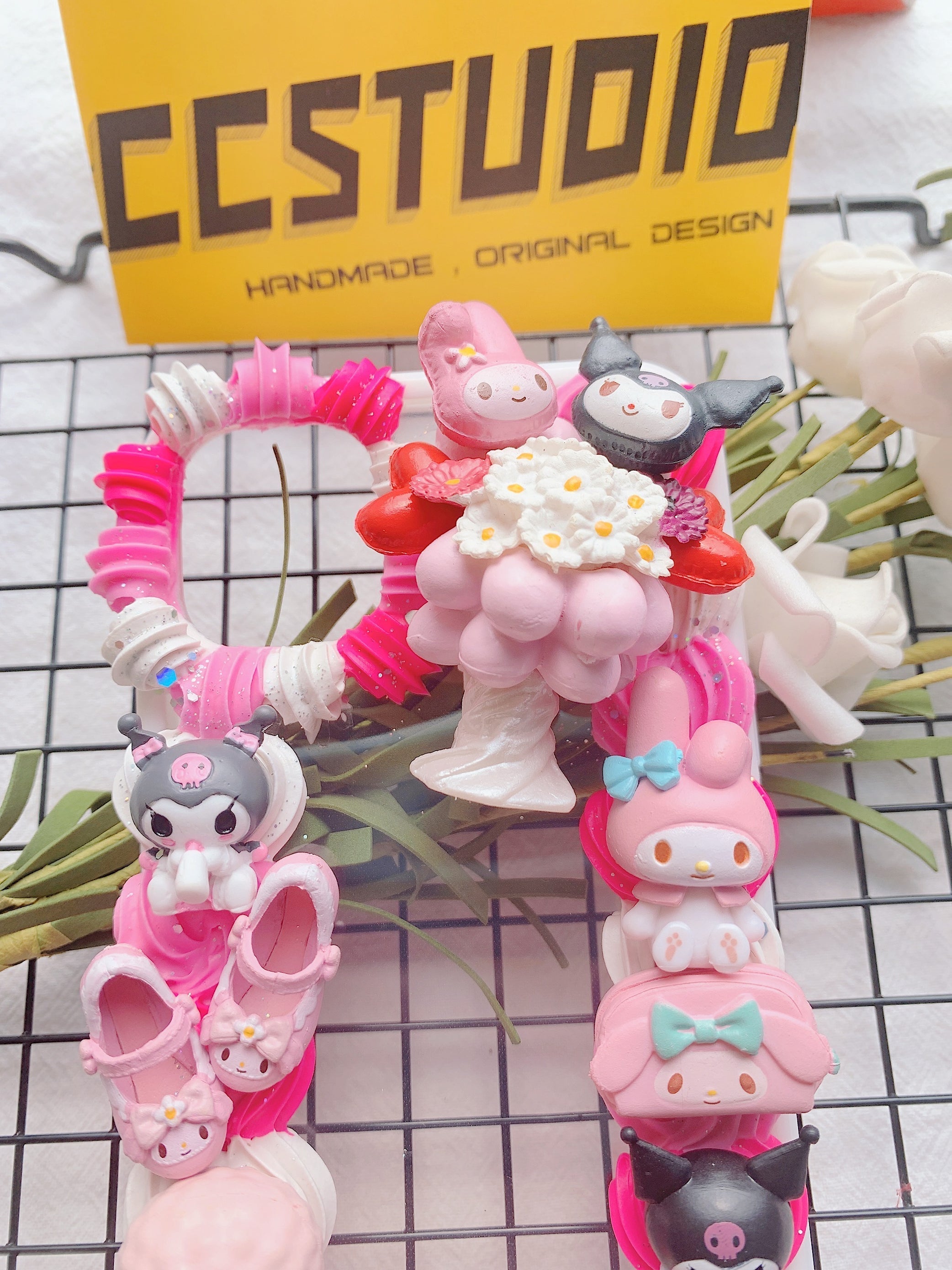 Sanrio Mymelody & Kuromi Handmade Decoden Phone Case｜All Models Available