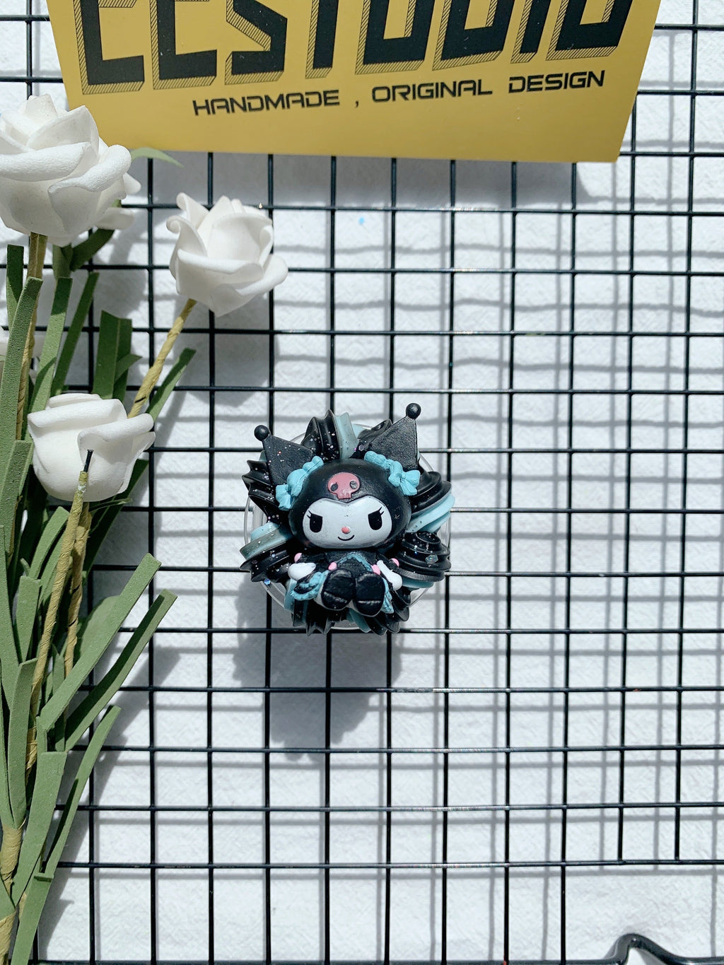 Handmade Decoden PopSocket ｜Collapsible Grip & Stand for Phones｜San Kuro