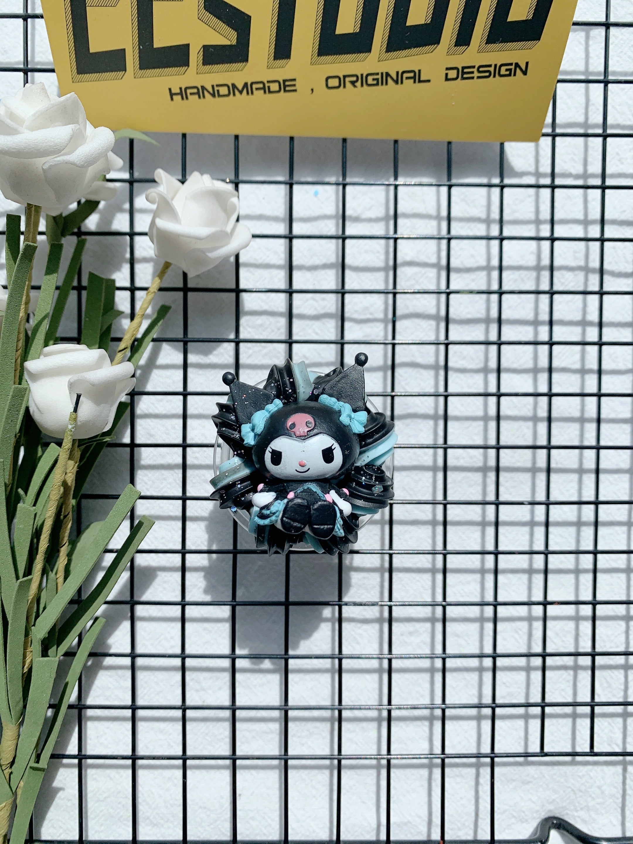 Handmade Decoden PopSocket ｜Collapsible Grip & Stand for Phones｜San Kuro