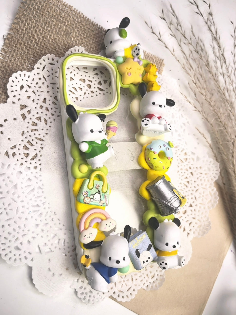 Sanrio Pochacco Handmade Decoden Phone Case｜All Models Available