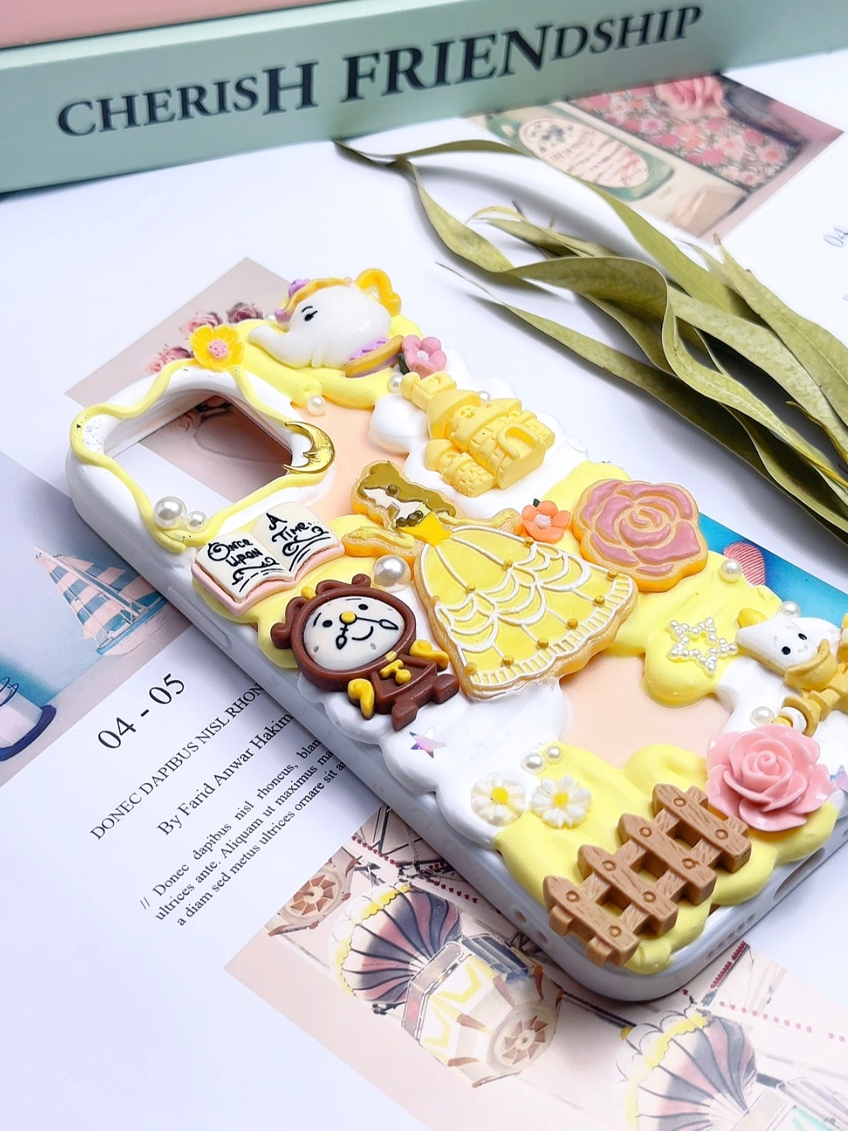 Princess Belle Beauty and Beast Decoden Phone Cases For Any Phone Model