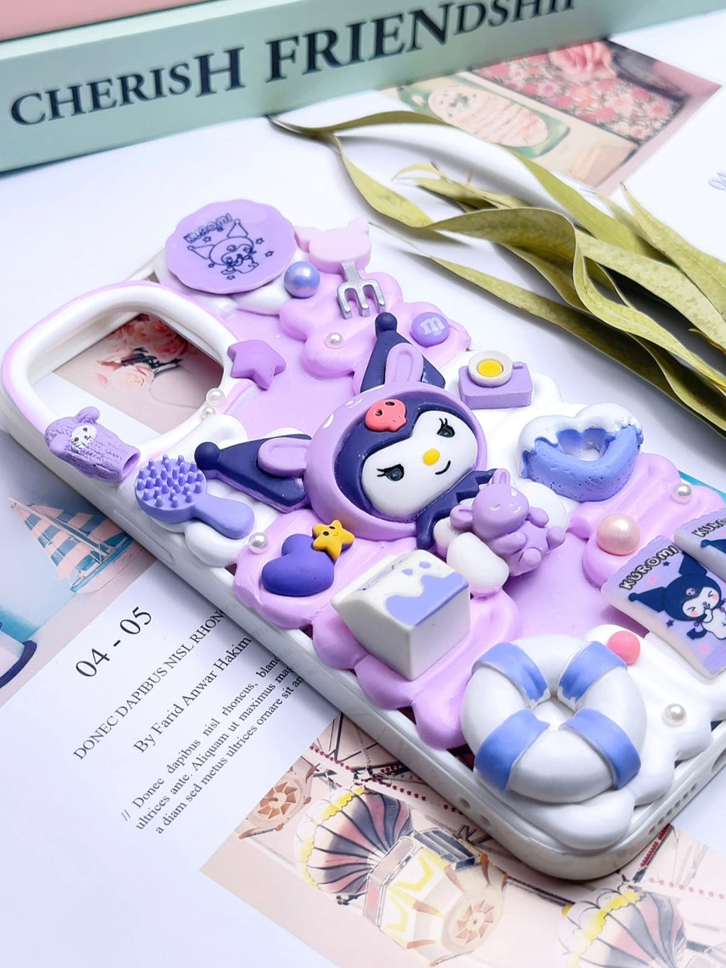 Sanrio Kuromi Handmade Decoden Phone Case｜All Models Available