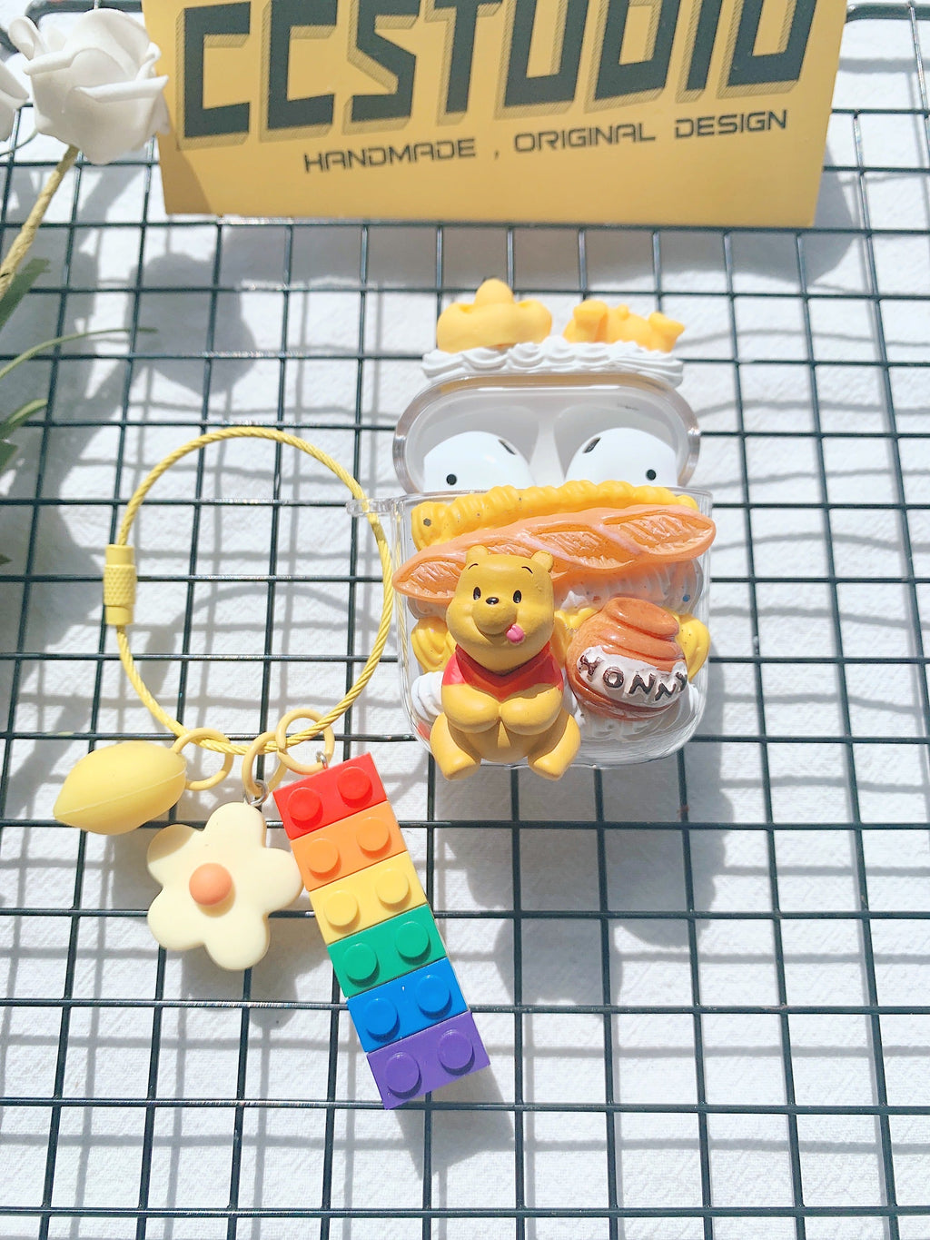 Winnie the Pooh Handmade Decoden Earbud Case｜All Models Available