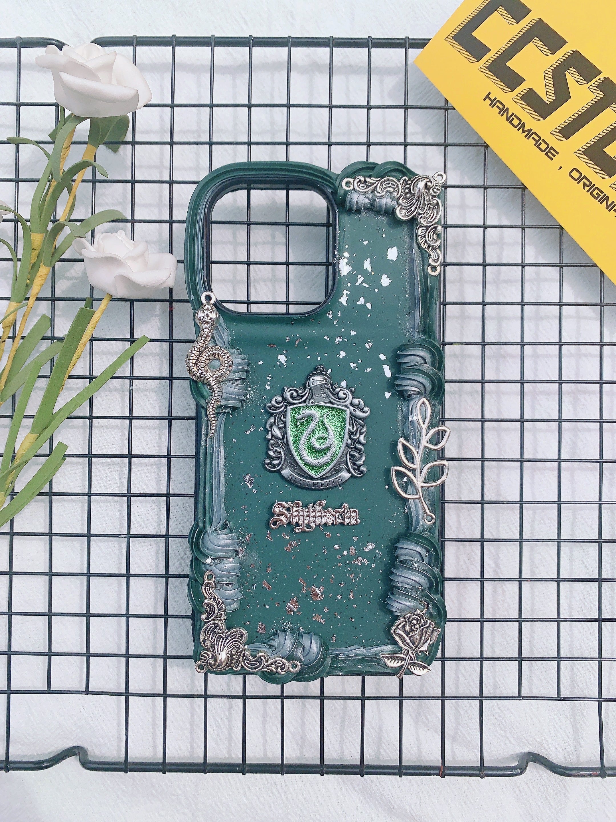 Harry Potter Slytherin Handmade Decoden Phone Case｜All Models Available