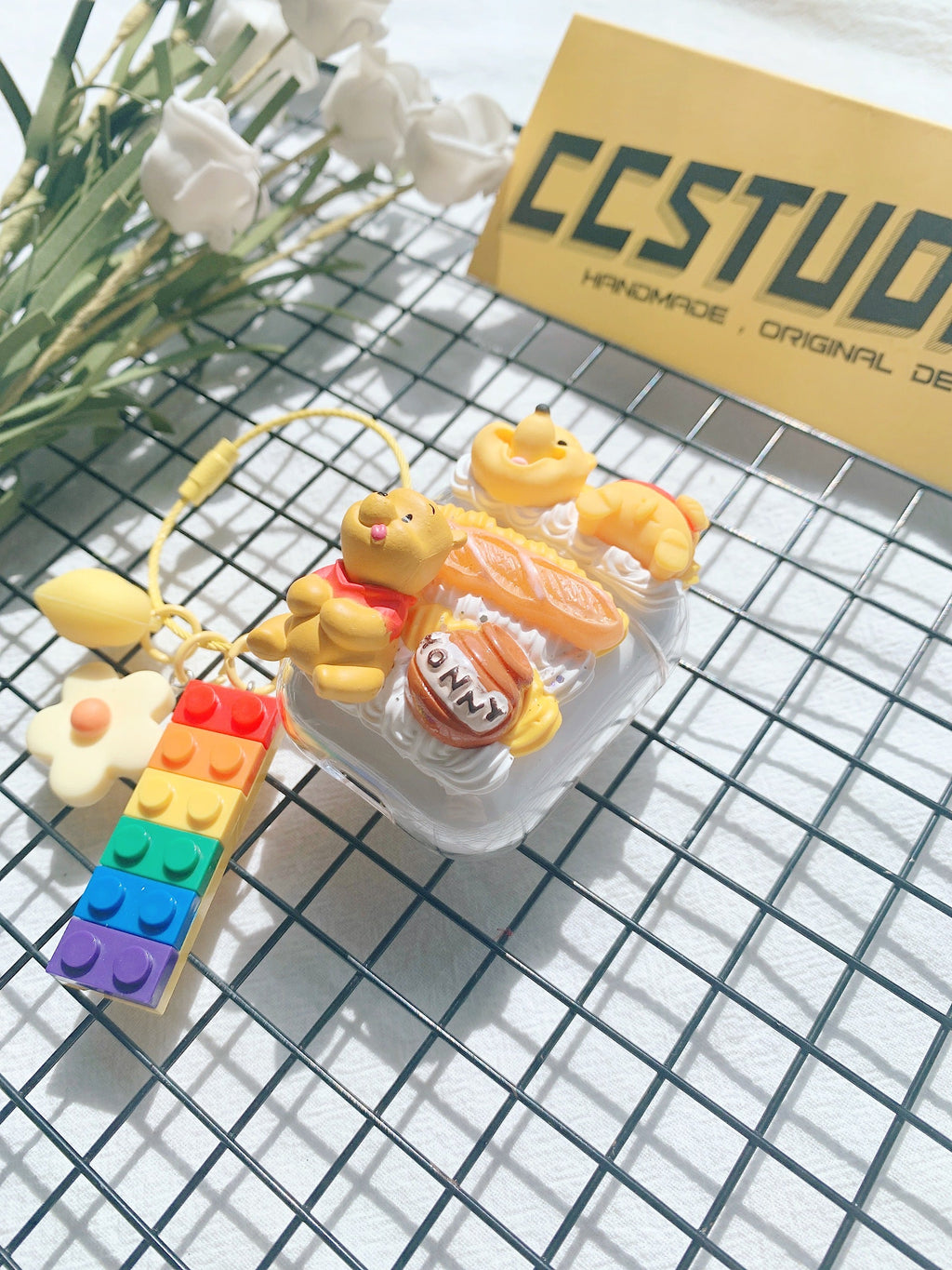 Winnie the Pooh Handmade Decoden Earbud Case｜All Models Available