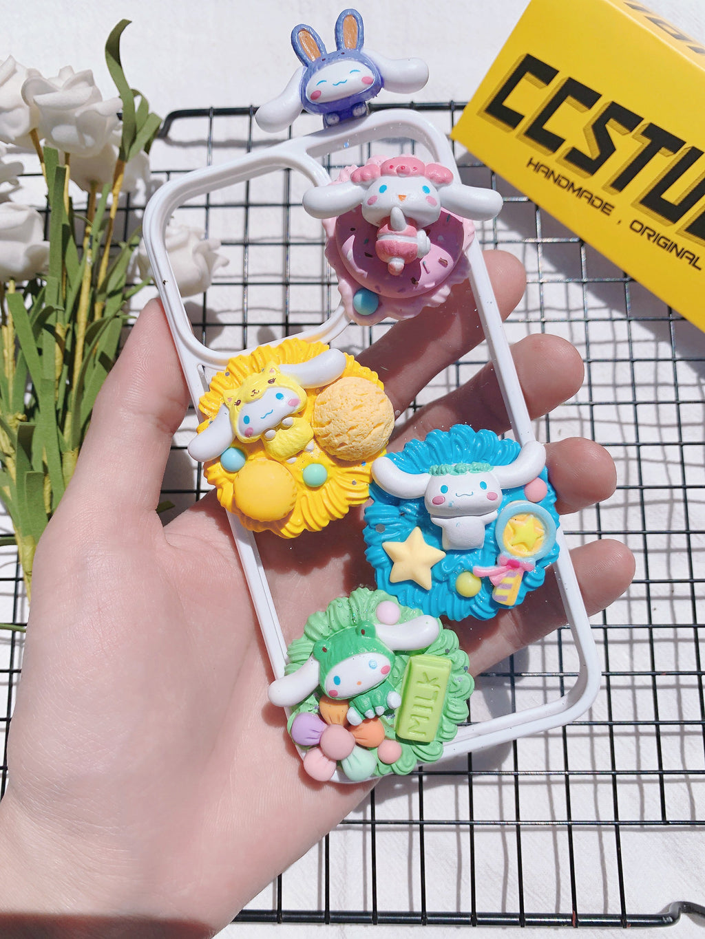 Sanrio Cinnamoroll Handmade Decoden Phone Case｜All Models Available｜Cinnamonroll