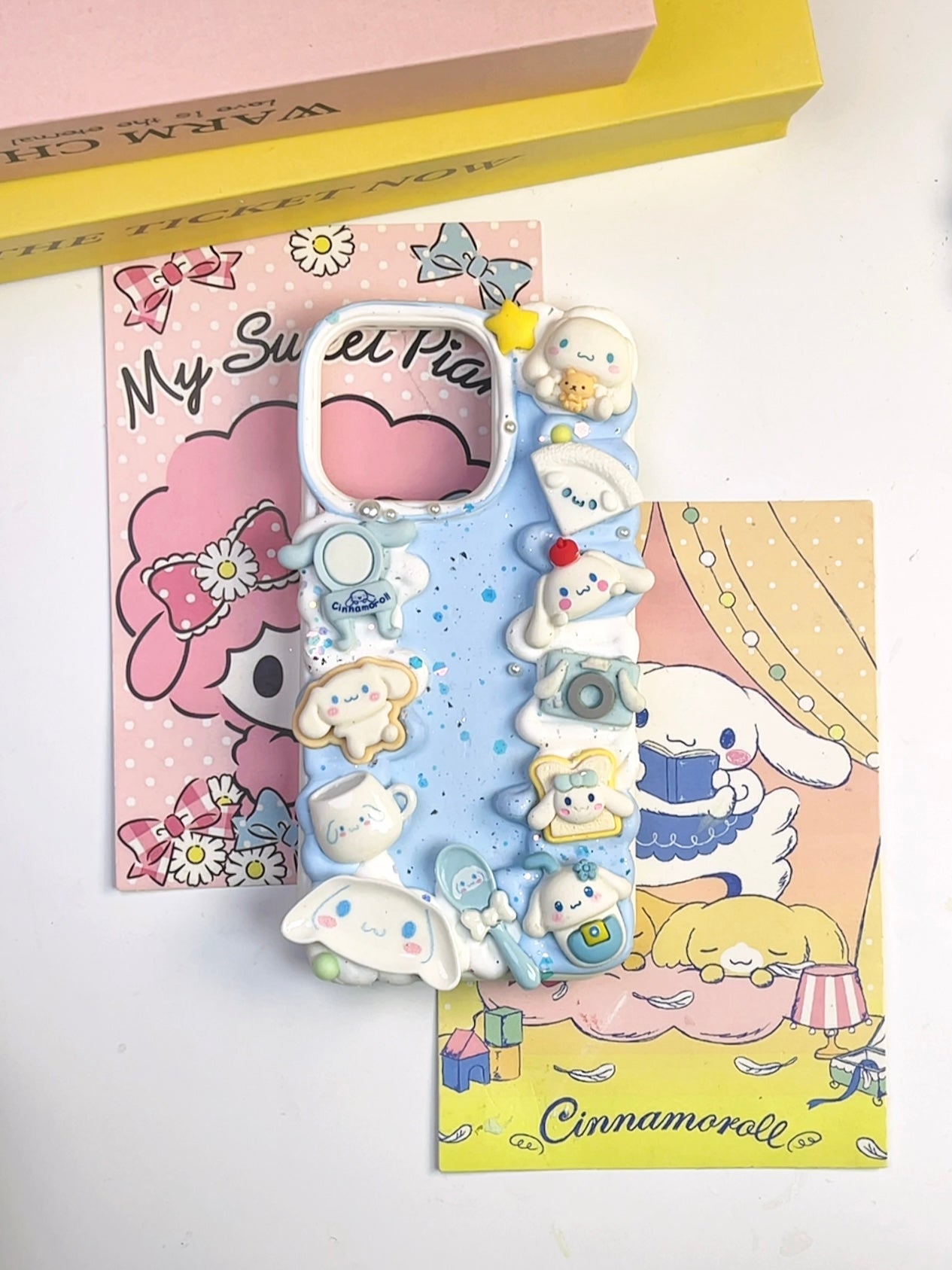 Sanrio Cinnamoroll Handmade Decoden Phone Case｜All Models  Available Cinnamonroll