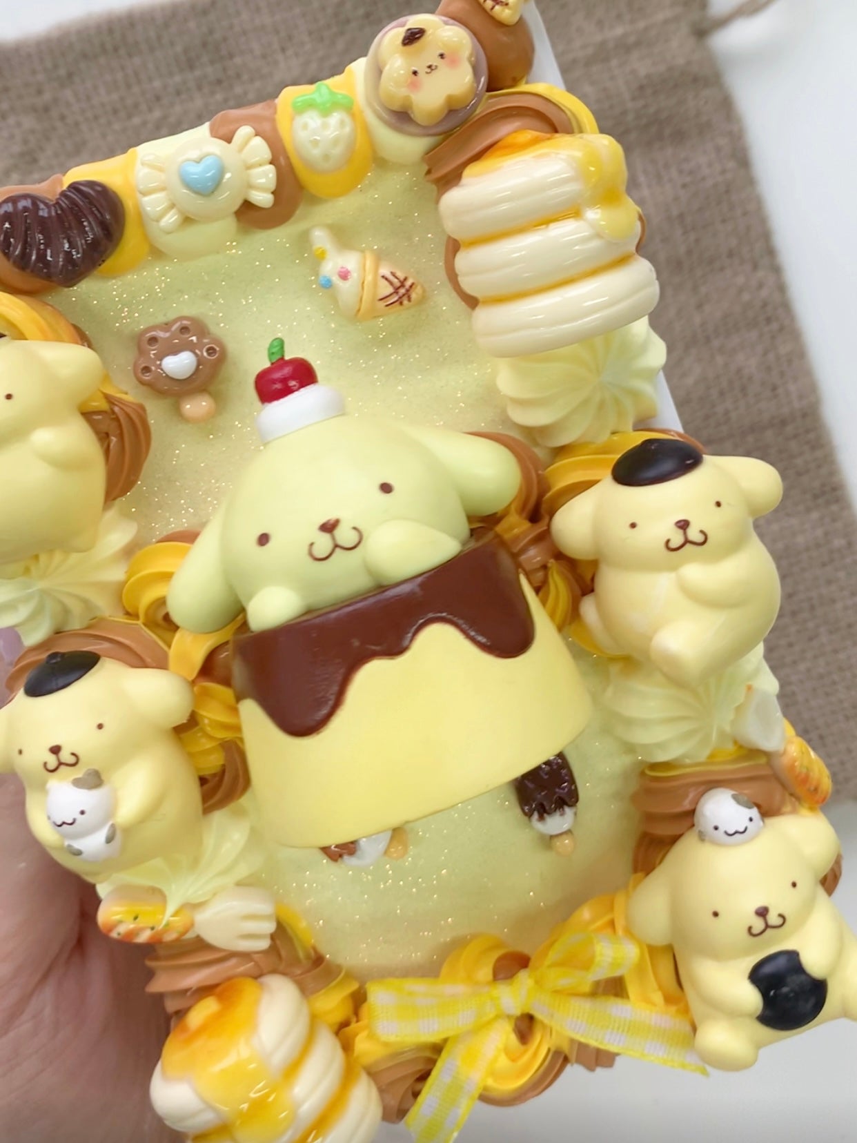 Sanrio Pompompurin Pudding Decoden Phone Case｜All Models Available