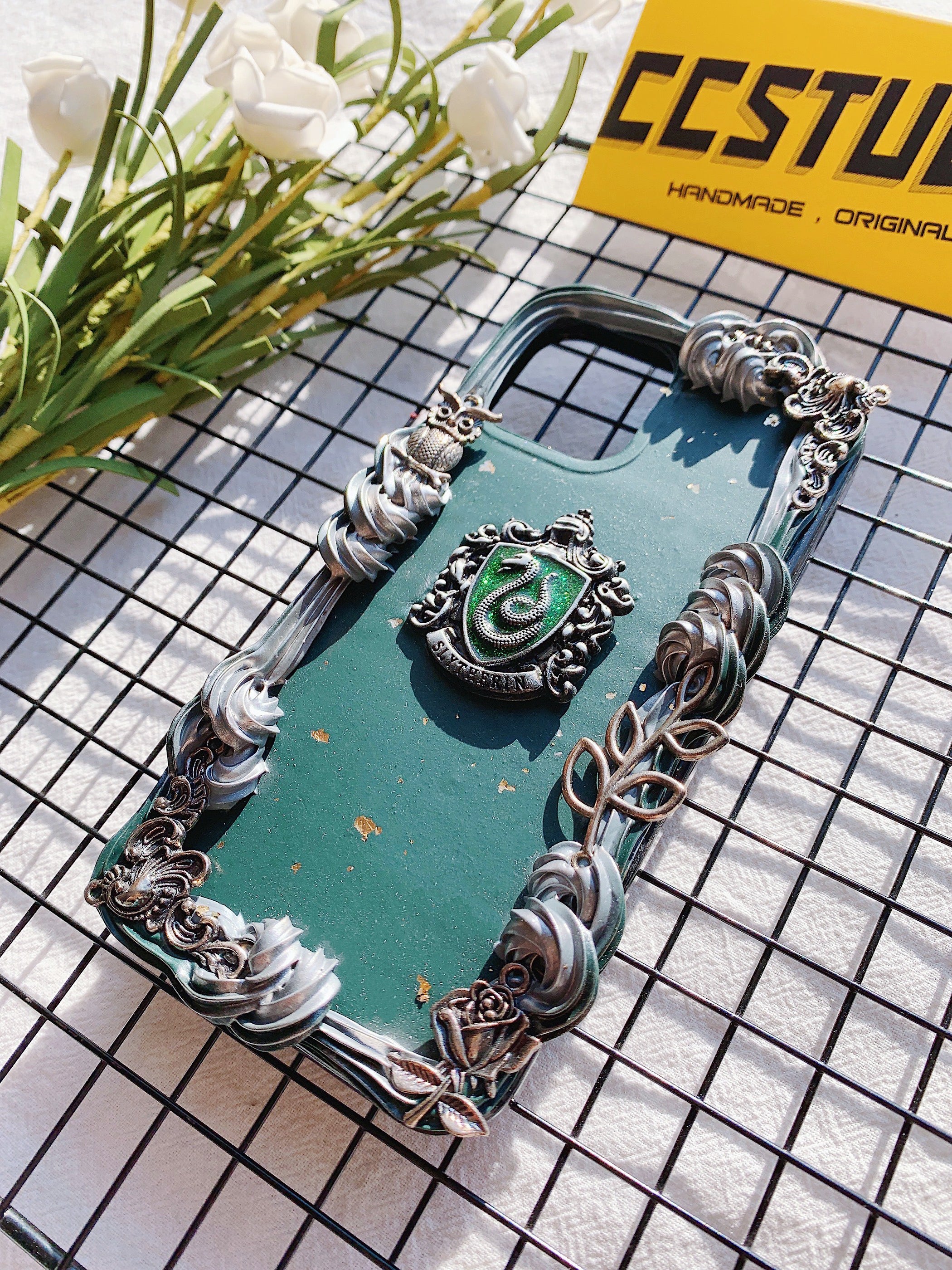 Harry Potter Slytherin Handmade Decoden Phone Case｜All Models Available