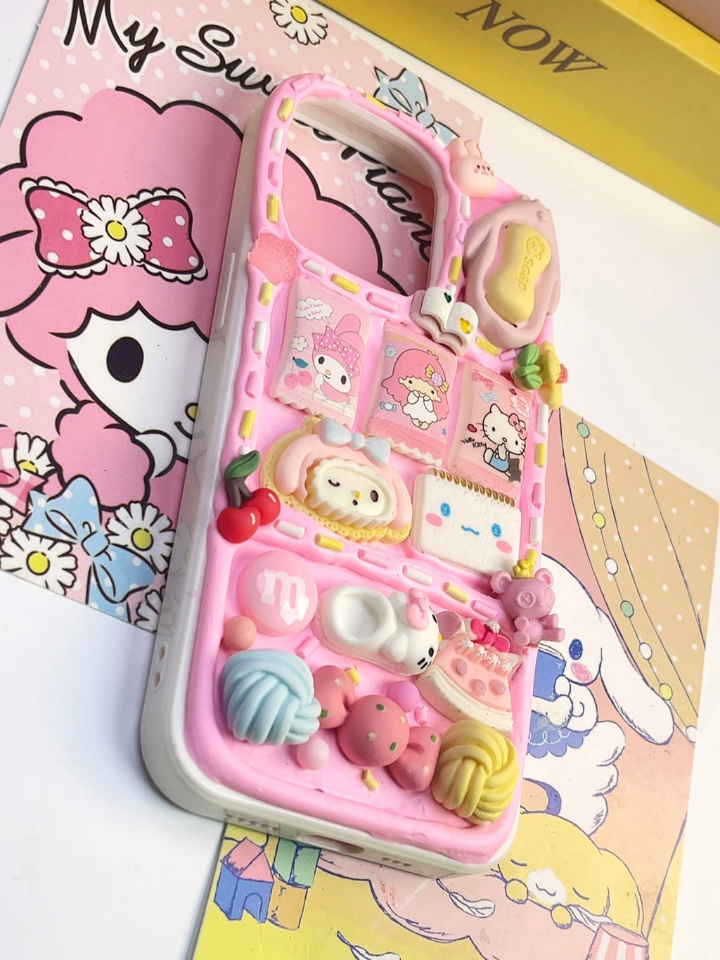 Sanrio Mymelody Handmade Decoden Phone Case｜All Models Available
