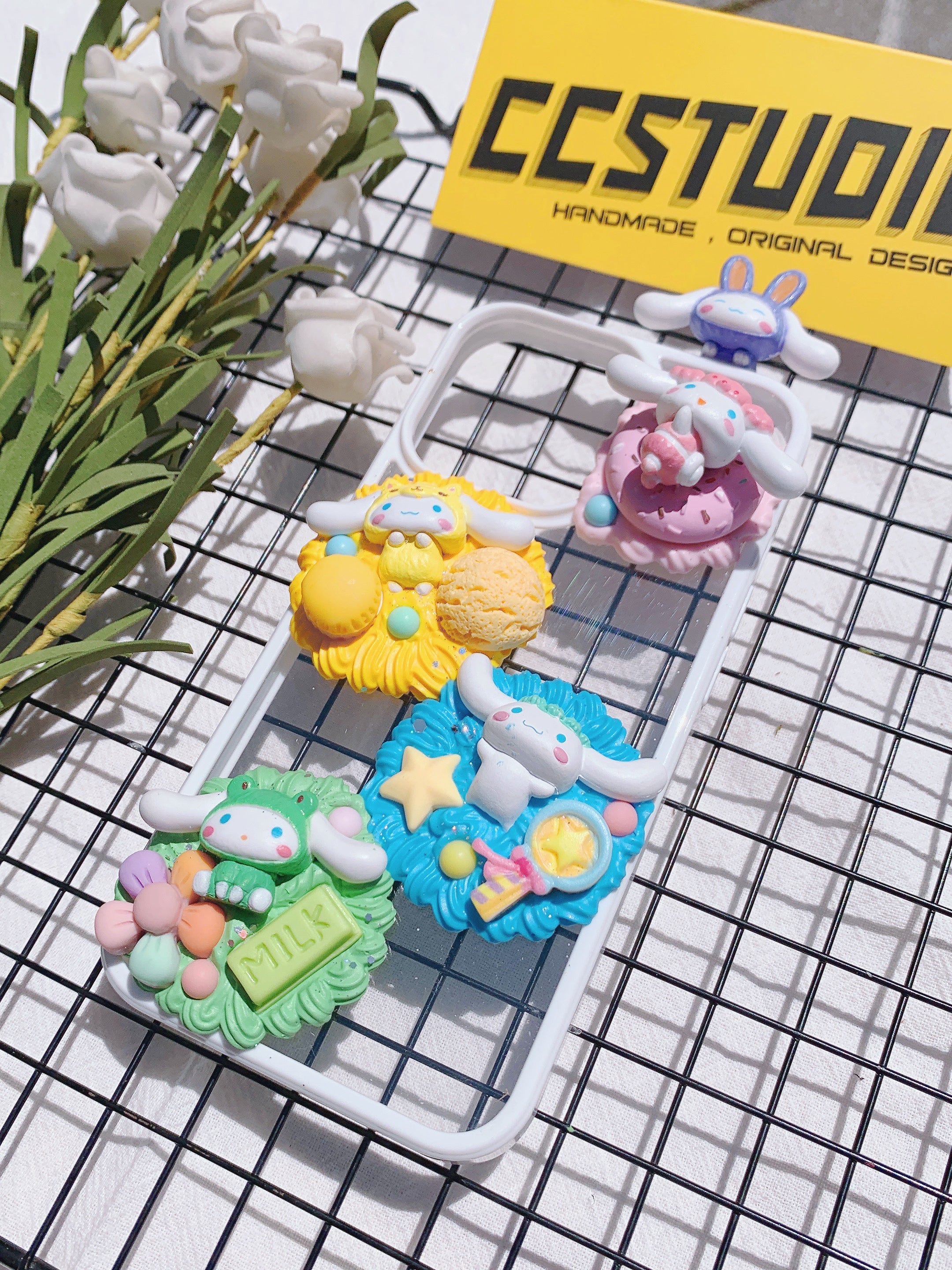 Sanrio Cinnamoroll Handmade Decoden Phone Case｜All Models Available｜Cinnamonroll