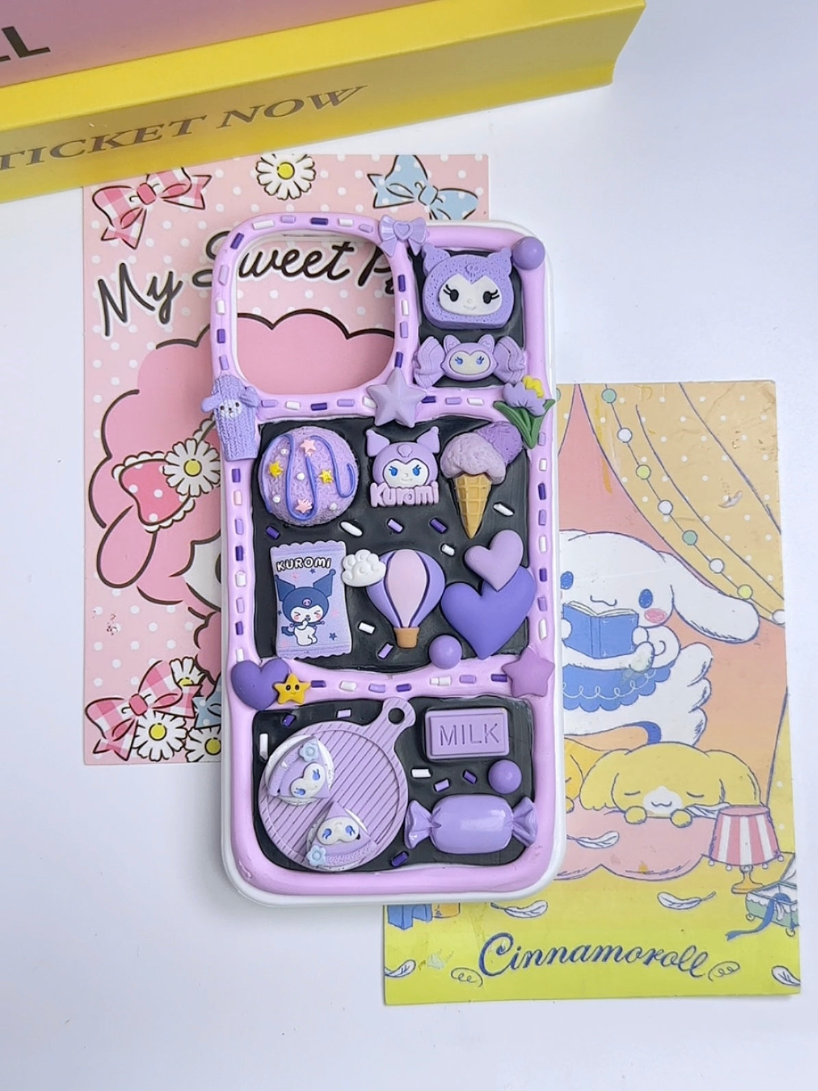 Sanrio Kuromi Handmade Decoden Phone Case｜All Models Available