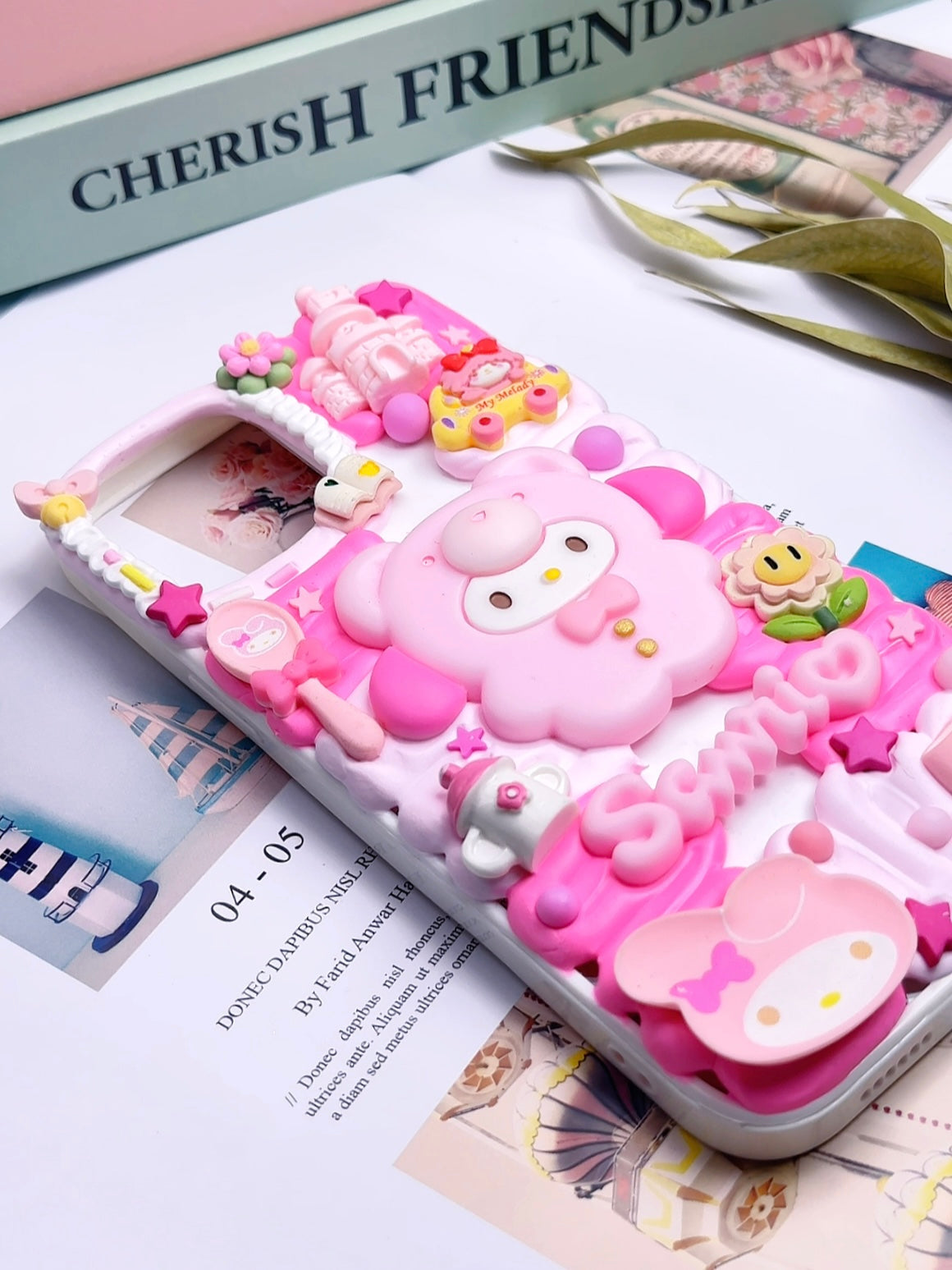 Sanrio Mymelody Handmade Decoden Phone Case｜All Models Available