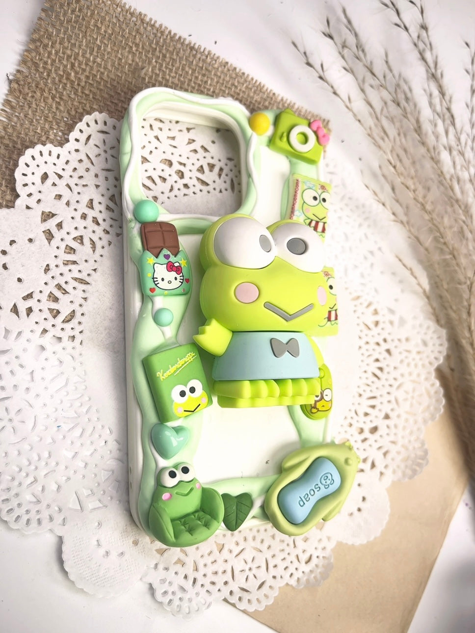 Sanrio Keroppi Handmade Decoden Phone Case｜All Models Available