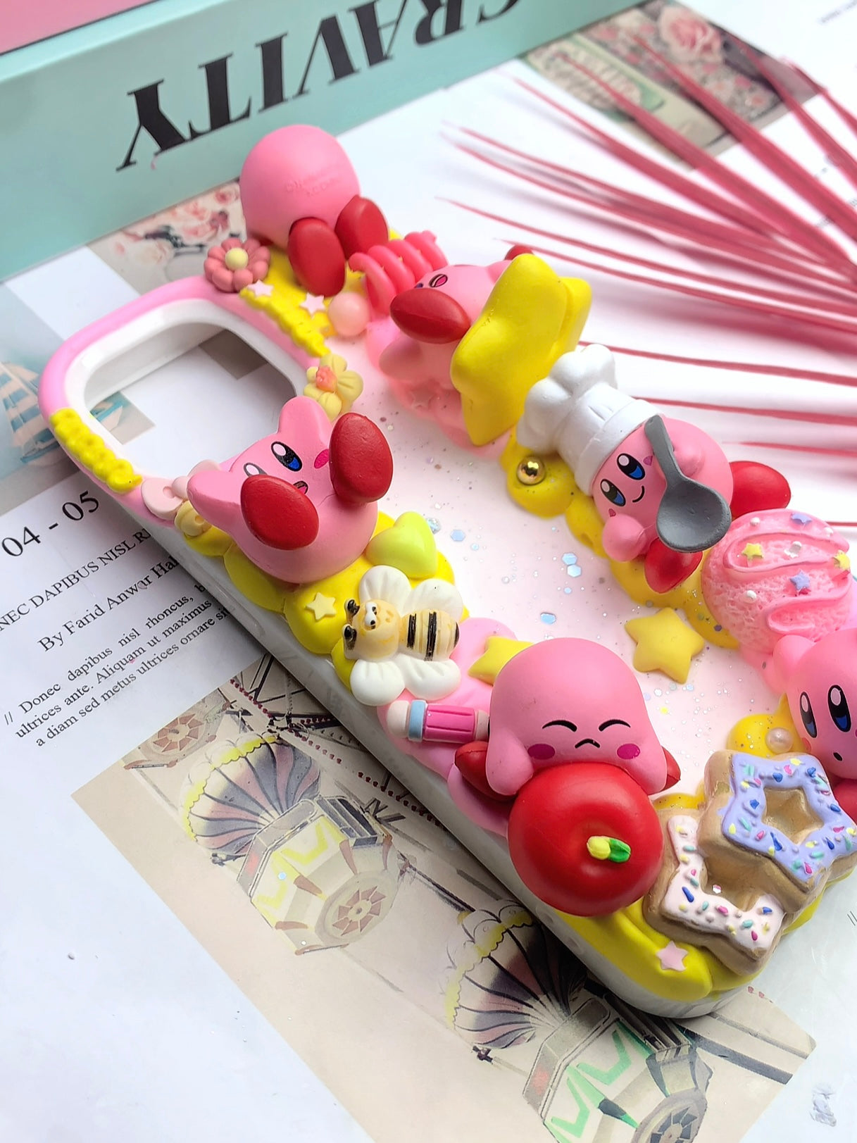 Handmade Decoden Phone Case｜All Models Available｜Kirb