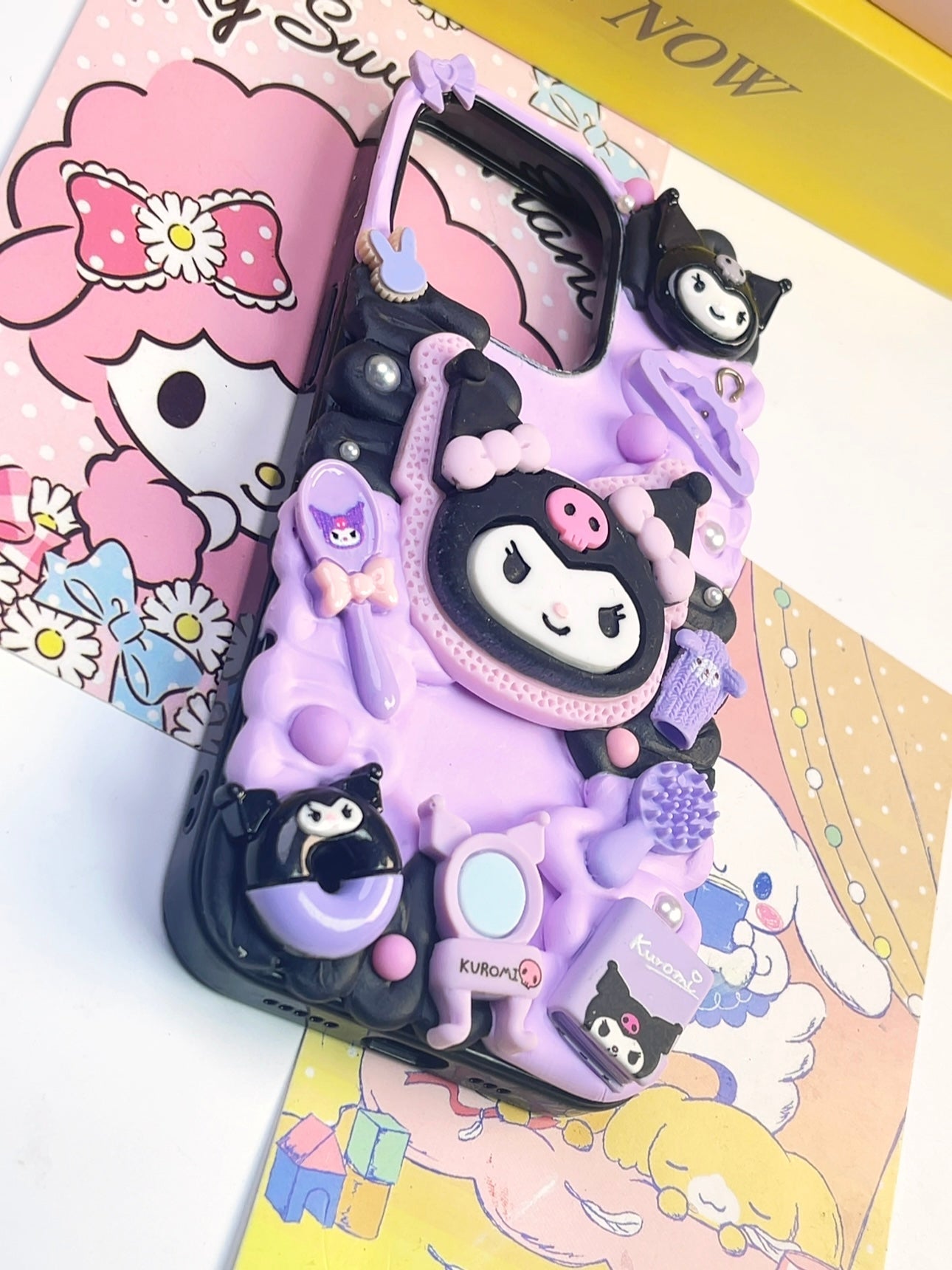 Sanrio Kuromi Handmade Decoden Phone Case｜All Models Available