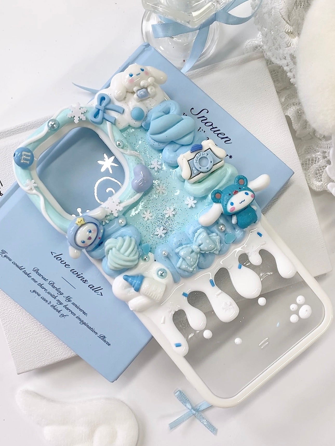 Sanrio Cinnamoroll Handmade Decoden Phone Case｜All Models Available Cinnamonroll