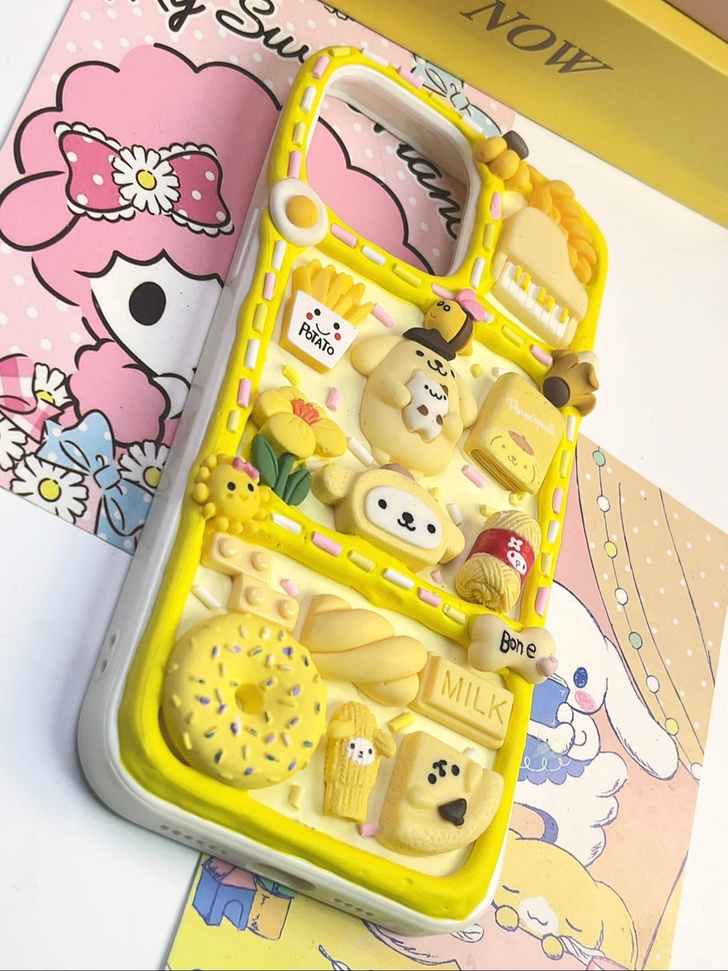 Sanrio Pompompurin Handmade Decoden Phone Case｜All Models Available