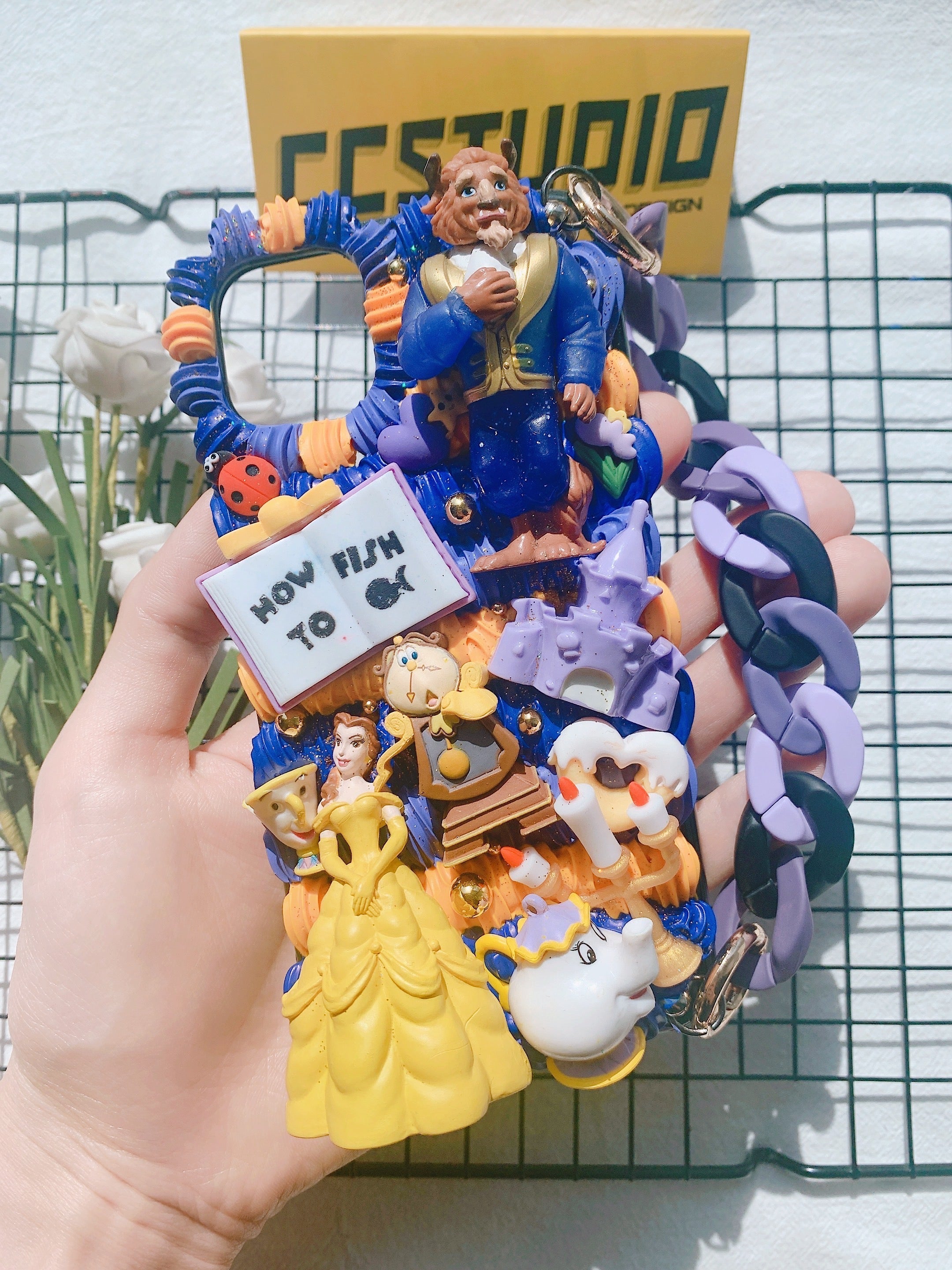 Princess Belle Handmade Decoden Phone Case｜All Models Available｜Beauty and the Beast