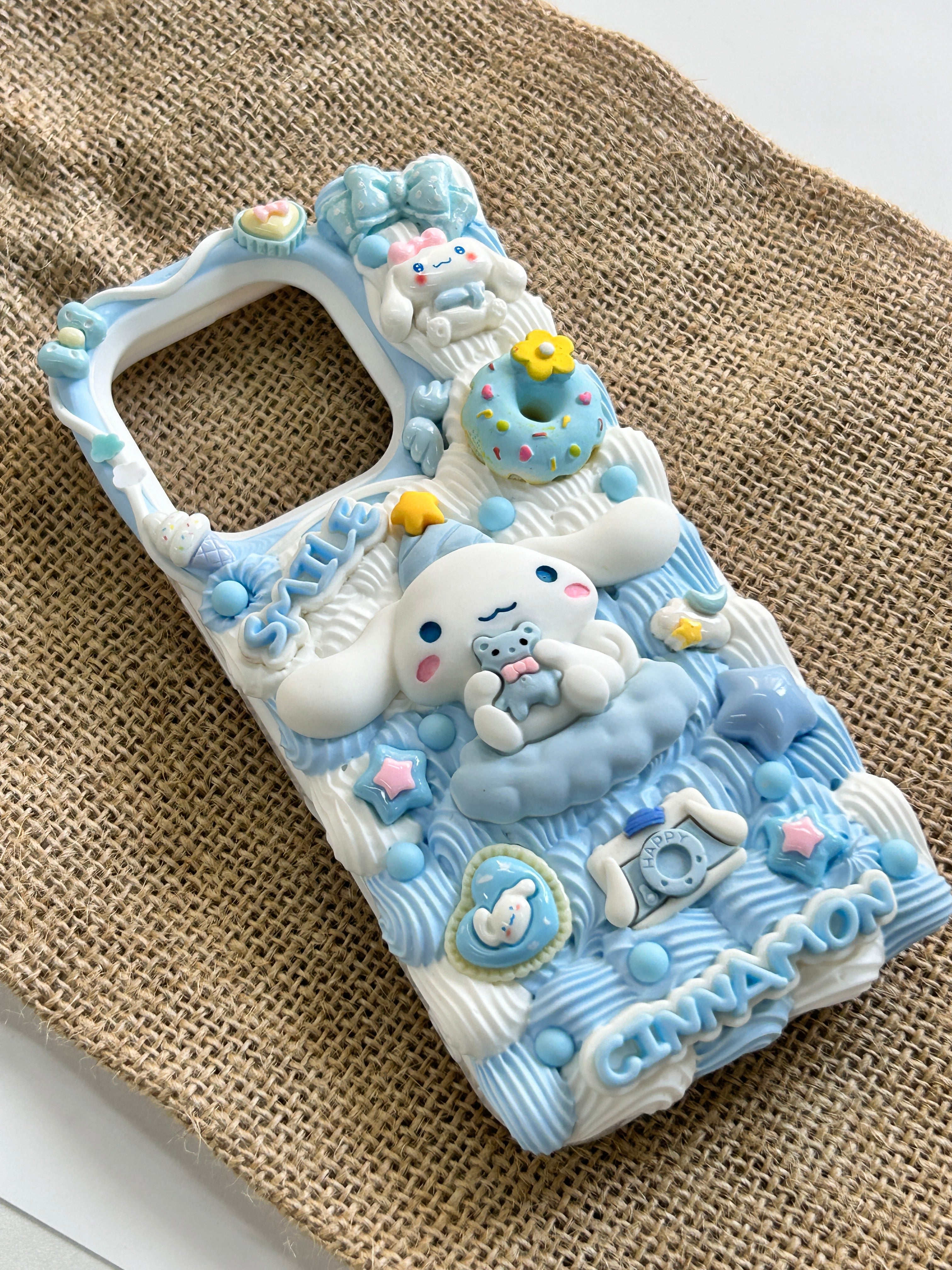 Sanrio Cinnamoroll Handmade Decoden Phone CaseAll Models Available Ci CC.REPUBLIC Sanrio Cinnamoroll Handmade Decoden Phone CaseAll Models Available Ci CC.REPUBLIC