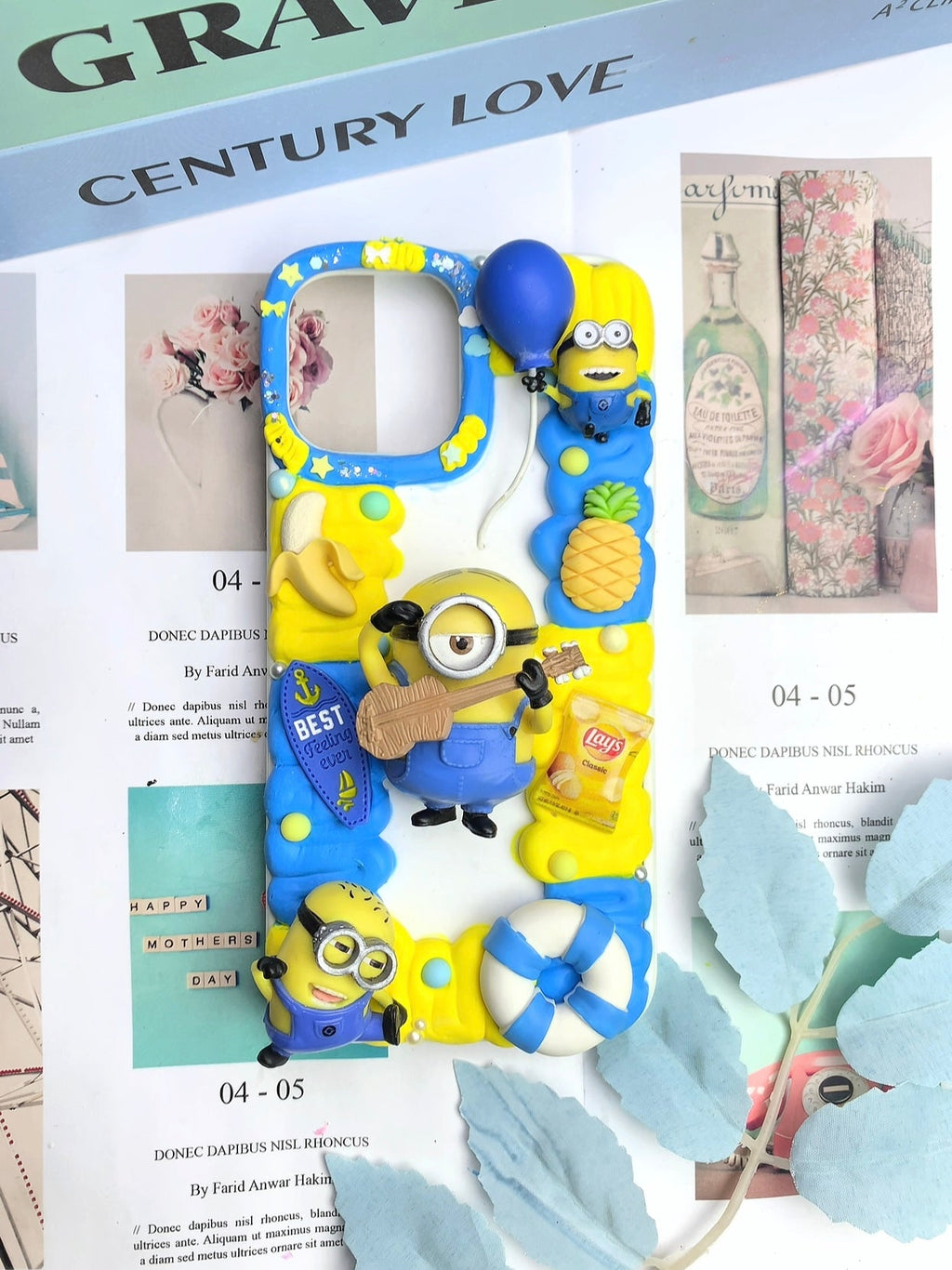 Minions Handmade Decoden Phone Case｜All Models Available