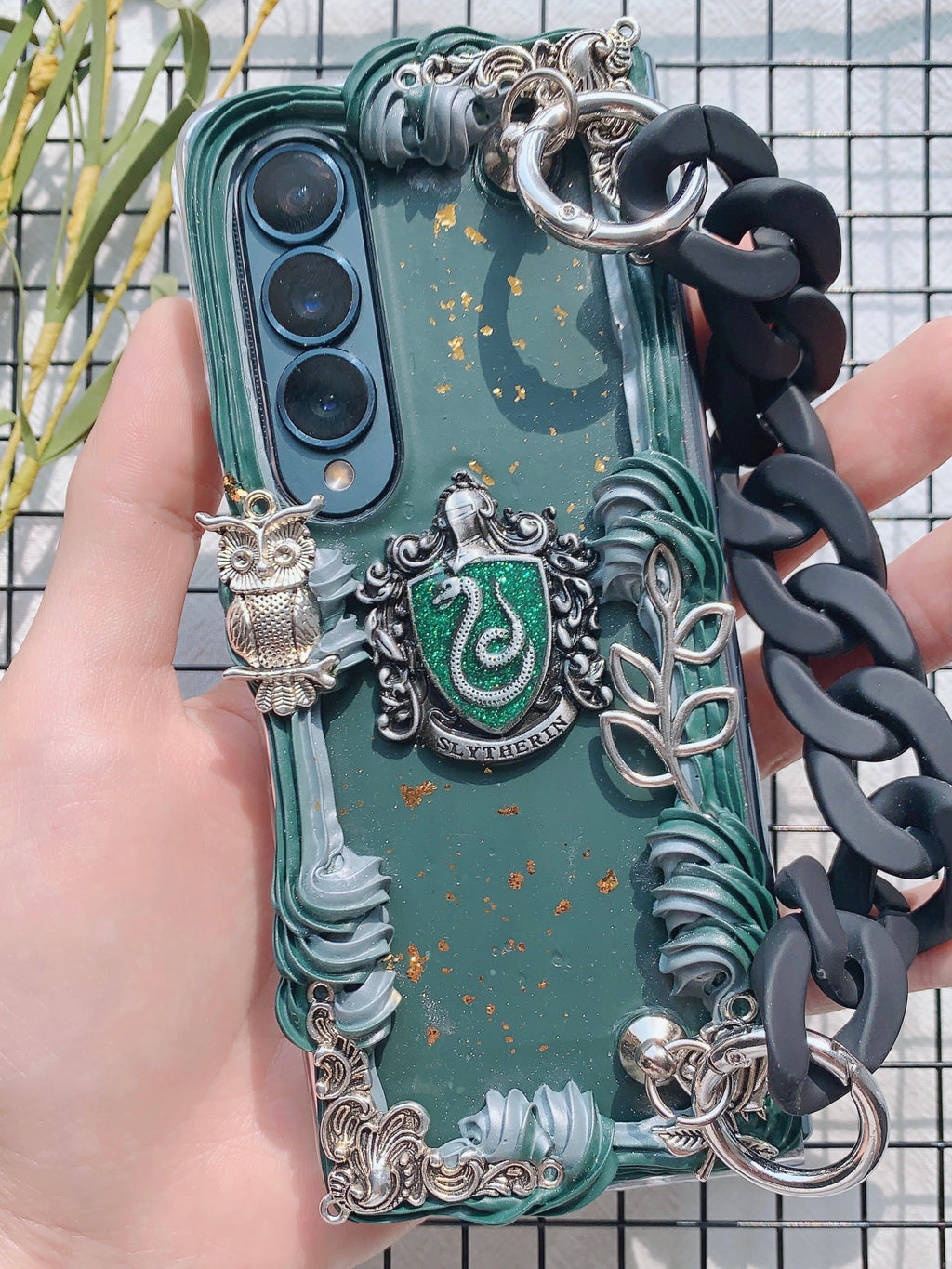Harry Potter Slytherin Handmade Decoden Phone Case｜All Models Available