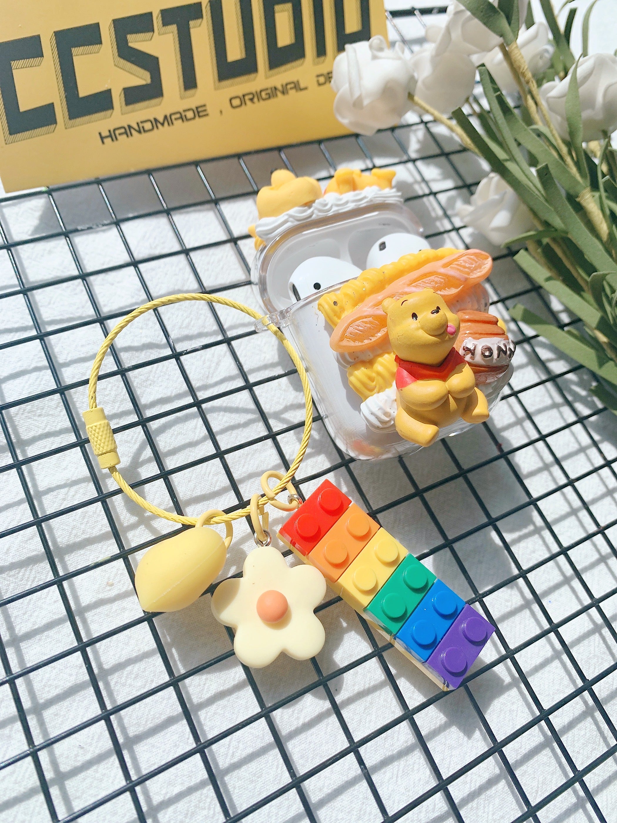 Winnie the Pooh Handmade Decoden Earbud Case｜All Models Available