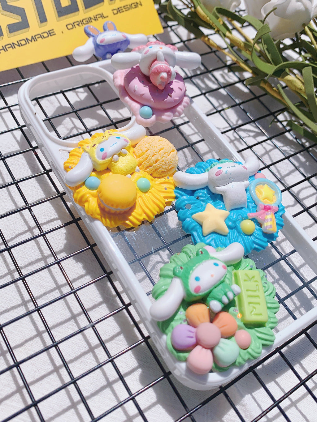 Sanrio Cinnamoroll Handmade Decoden Phone Case｜All Models Available｜Cinnamonroll