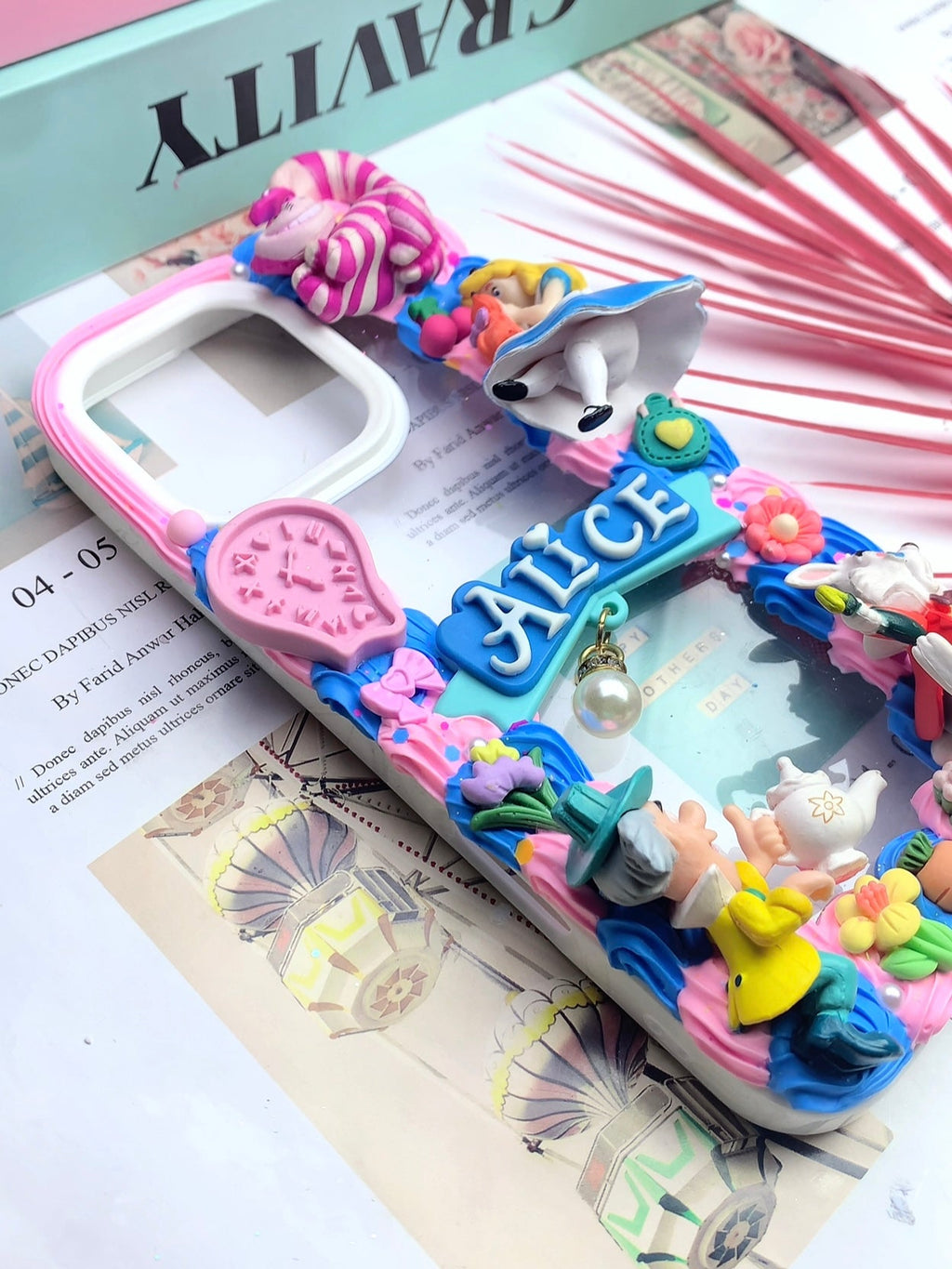 Handmade Decoden Phone Case｜All Models Available｜Alice