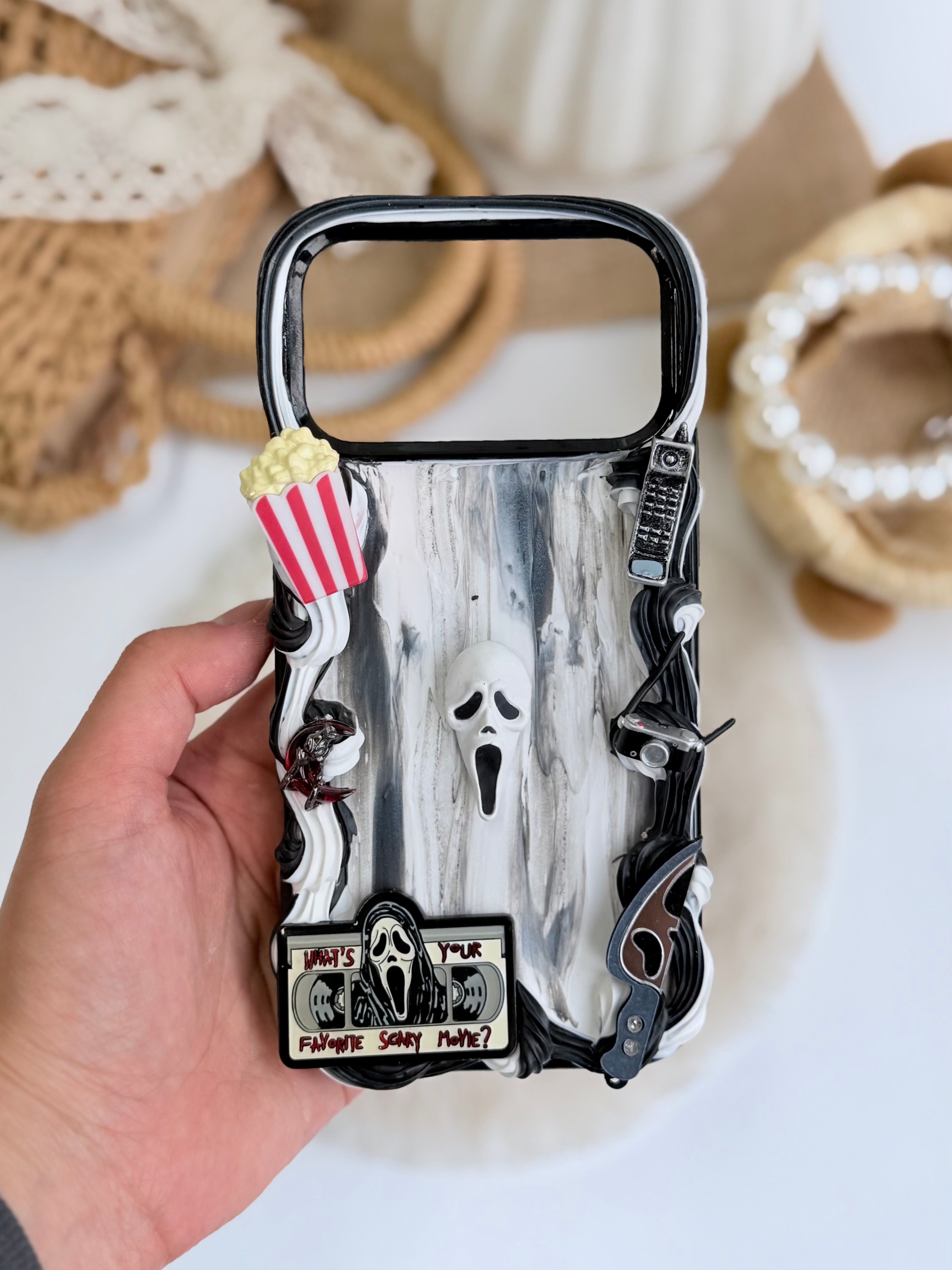 Ghostface Horror Handmade Decoden Phone Case｜All Models Available