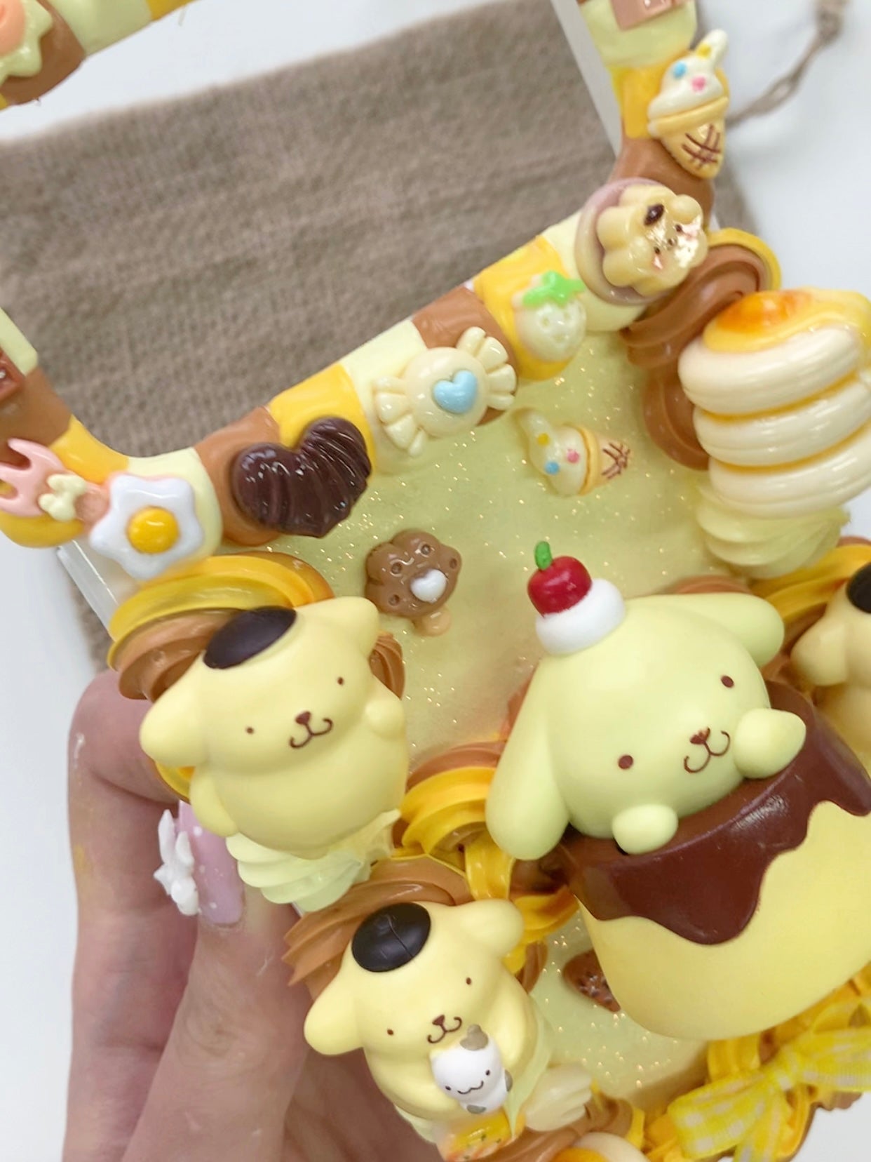Sanrio Pompompurin Handmade Decoden Phone Case｜All Models Available