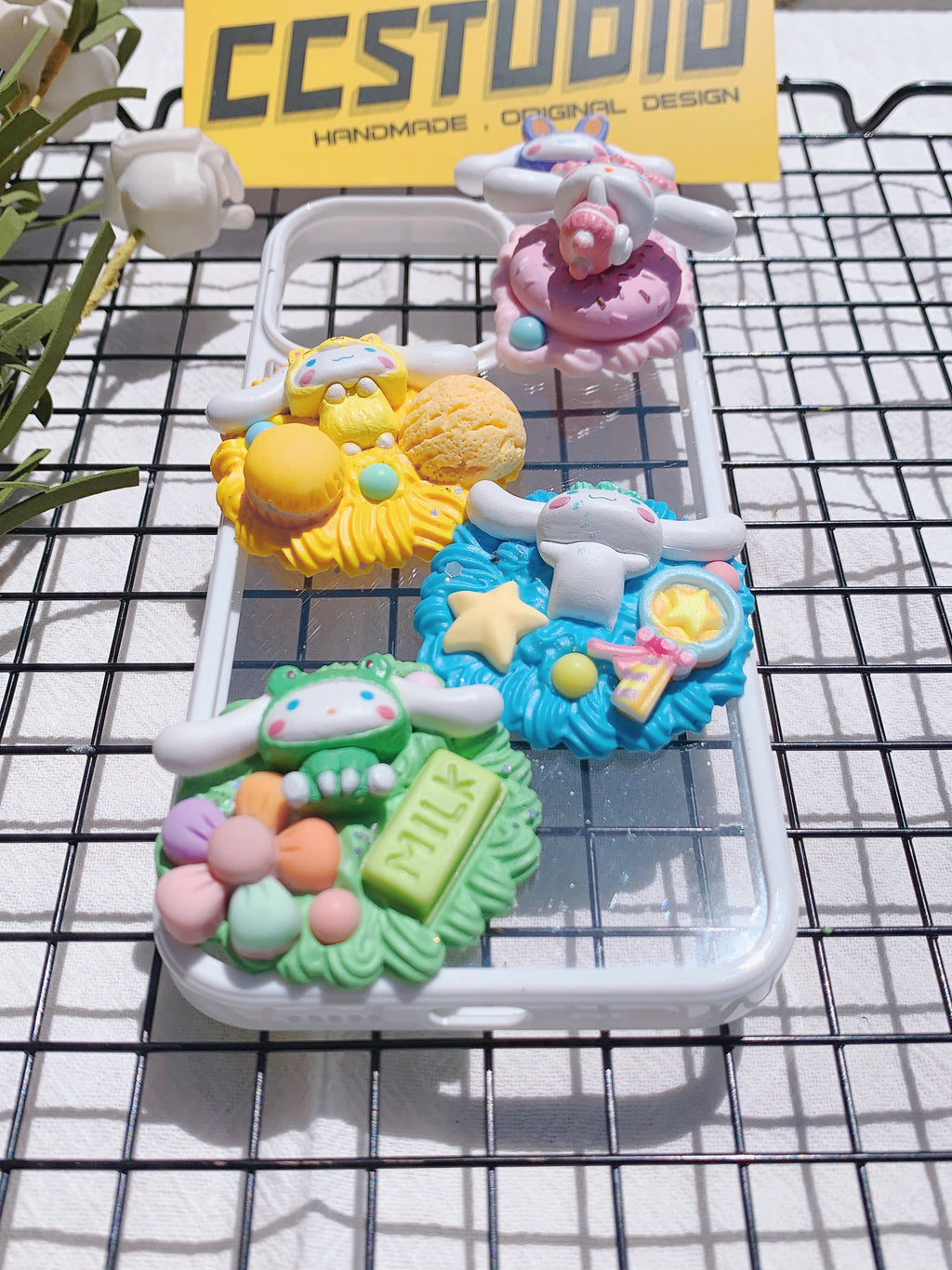 Sanrio Cinnamoroll Handmade Decoden Phone Case｜All Models Available｜Cinnamonroll