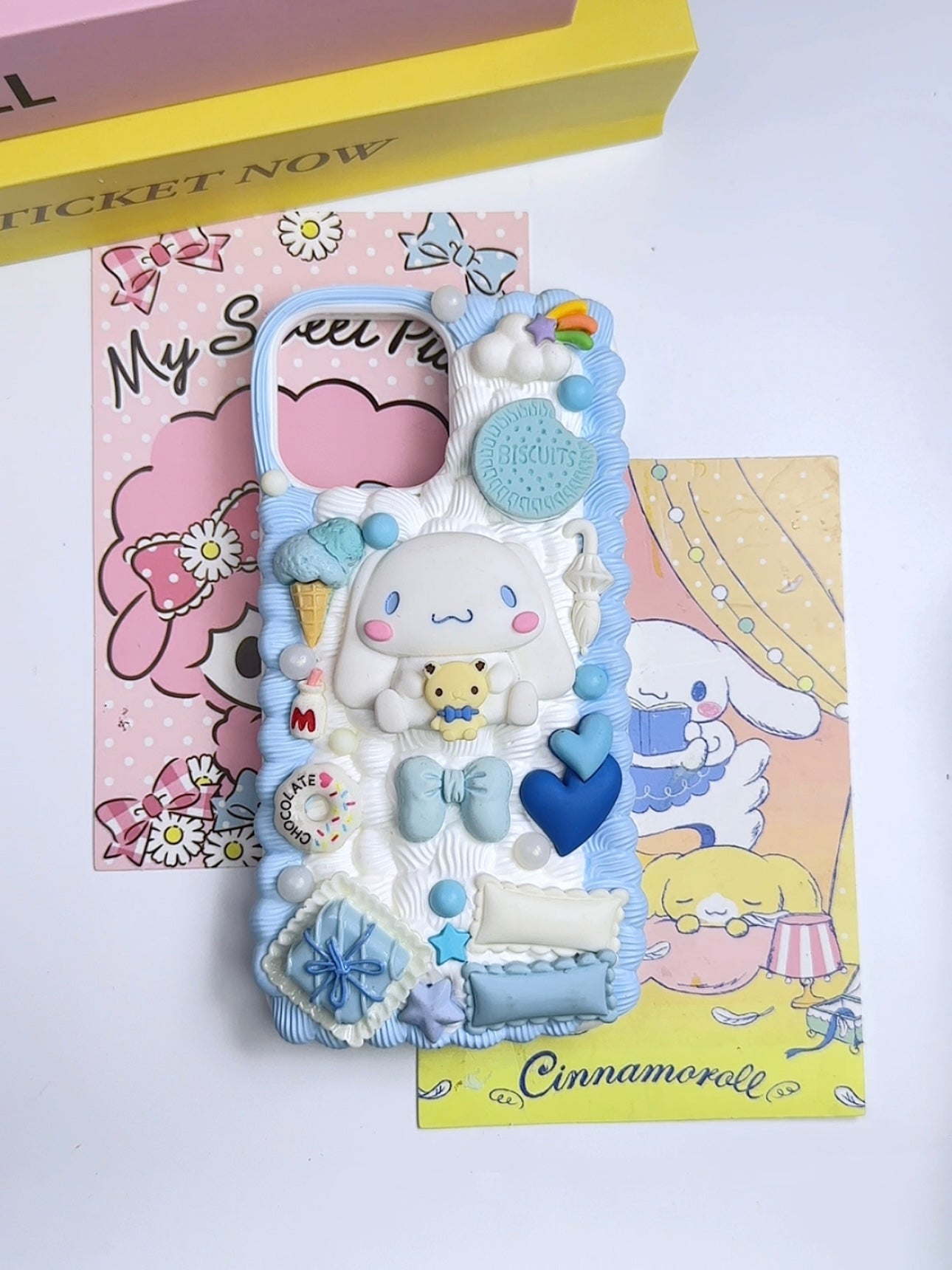 Sanrio Cinnamoroll Handmade Decoden Phone Case｜All Models Available Cinnamonroll