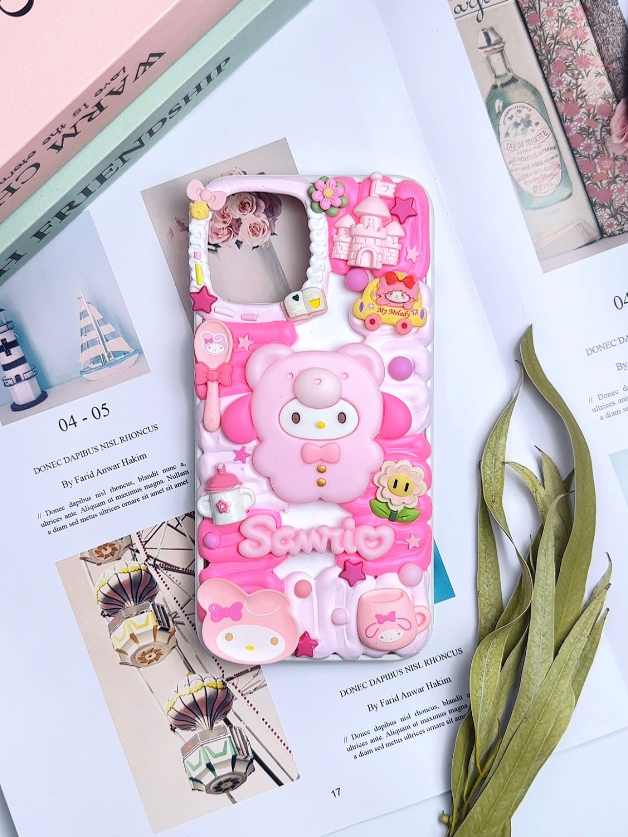 Sanrio Mymelody Handmade Decoden Phone Case｜All Models Available