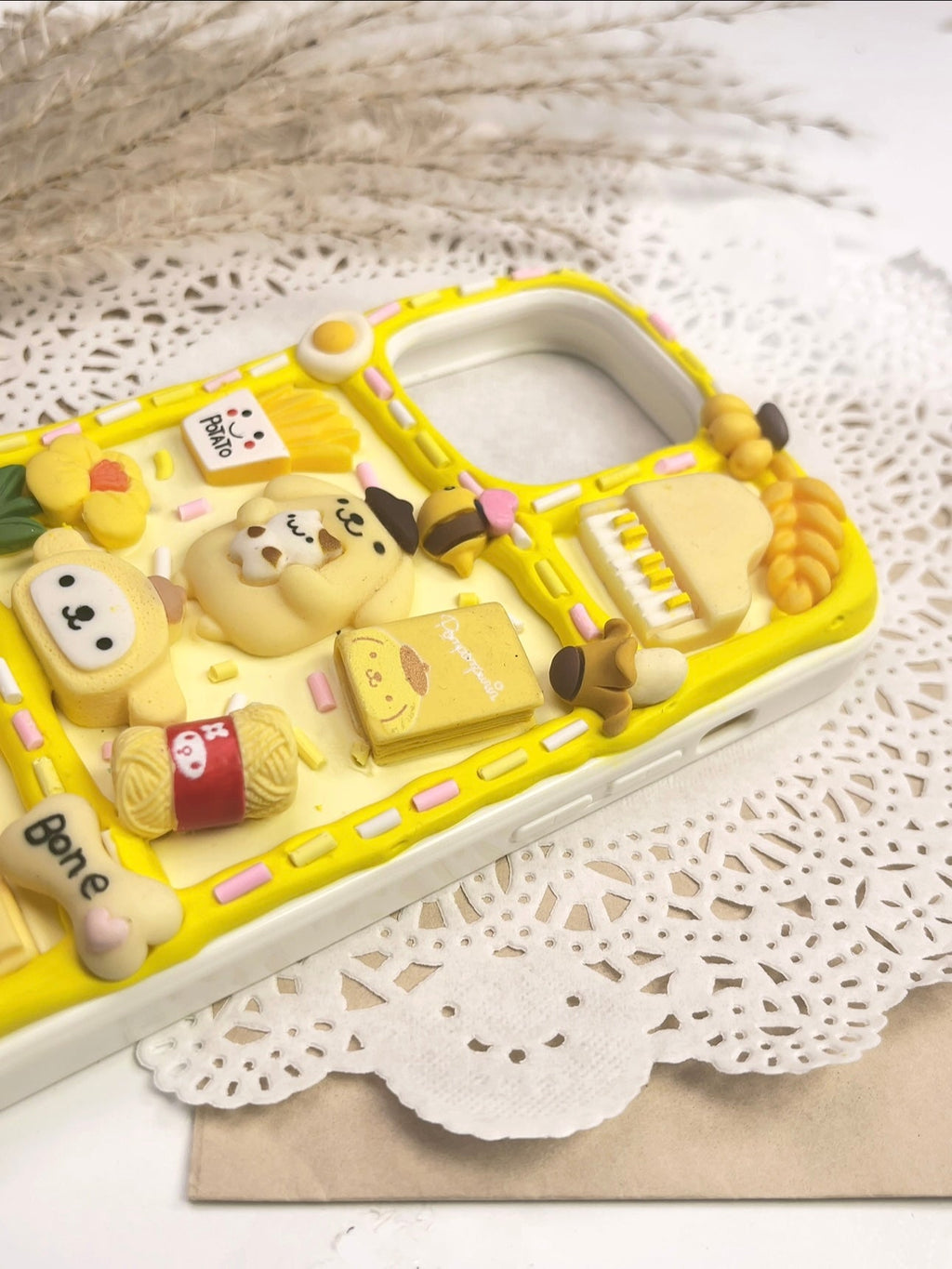 Sanrio Pompompurin Handmade Decoden Phone Case｜All Models Available