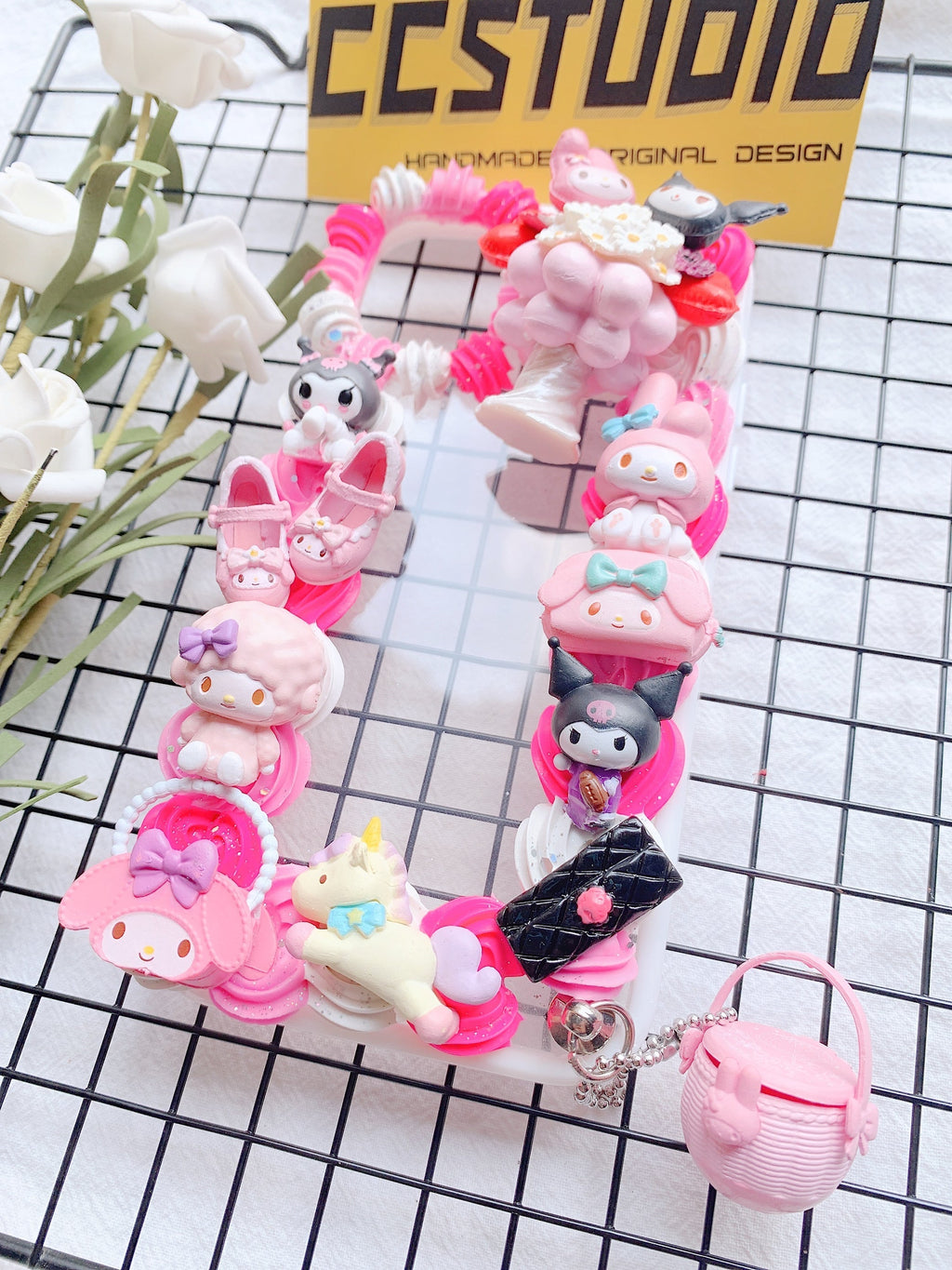 Sanrio Mymelody & Kuromi Handmade Decoden Phone Case｜All Models Available