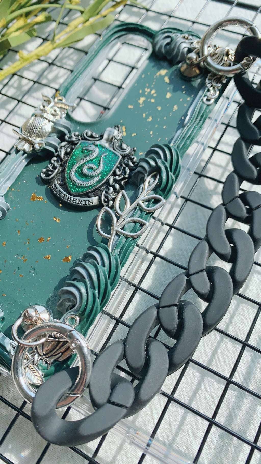 Harry Potter Slytherin Handmade Decoden Phone Case｜All Models Available