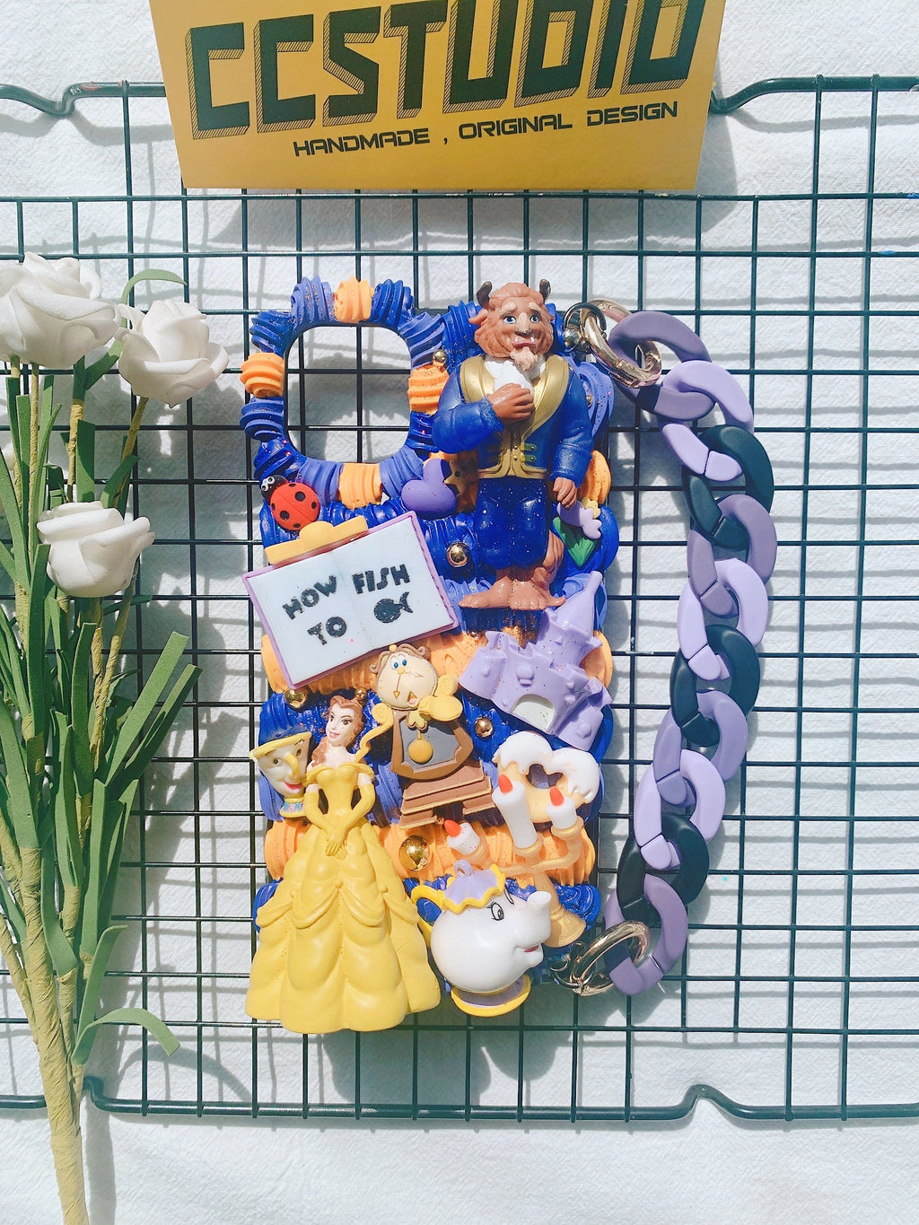 Princess Belle Handmade Decoden Phone Case｜All Models Available｜Beauty and the Beast