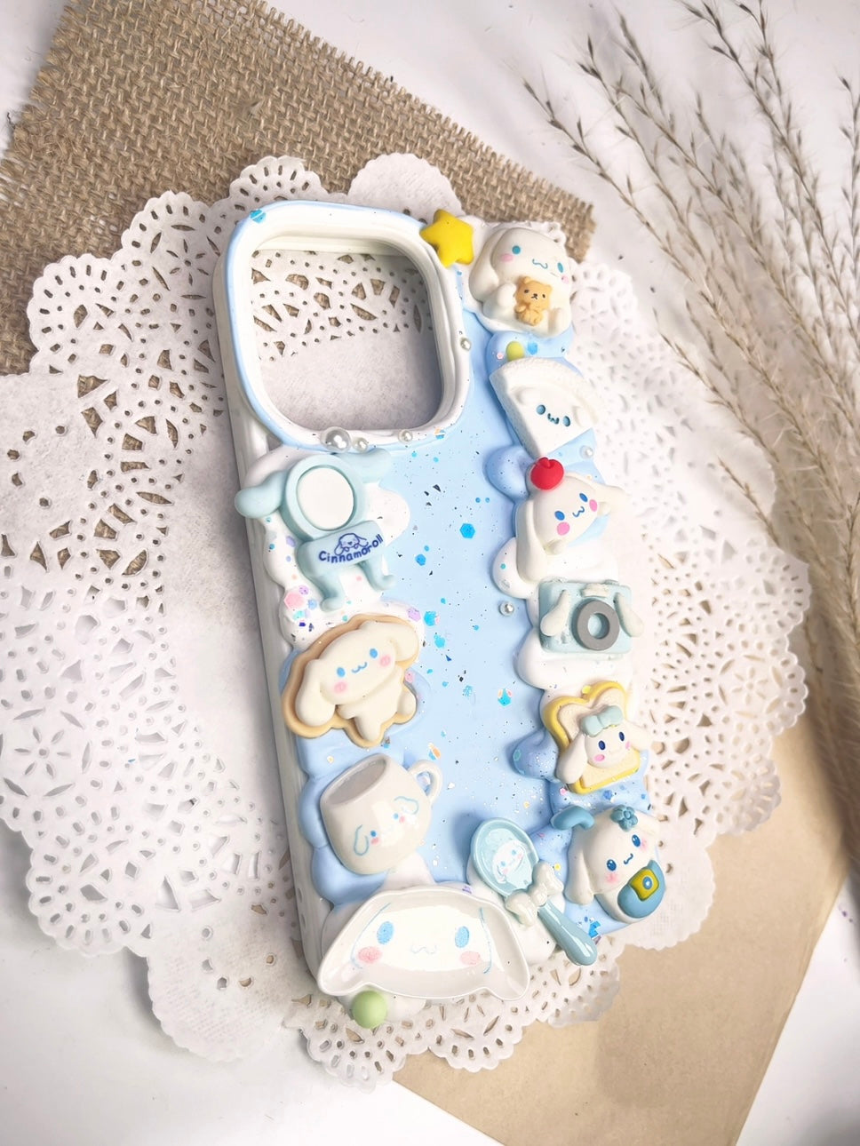 Sanrio Cinnamoroll Handmade Decoden Phone Case｜All Models  Available Cinnamonroll
