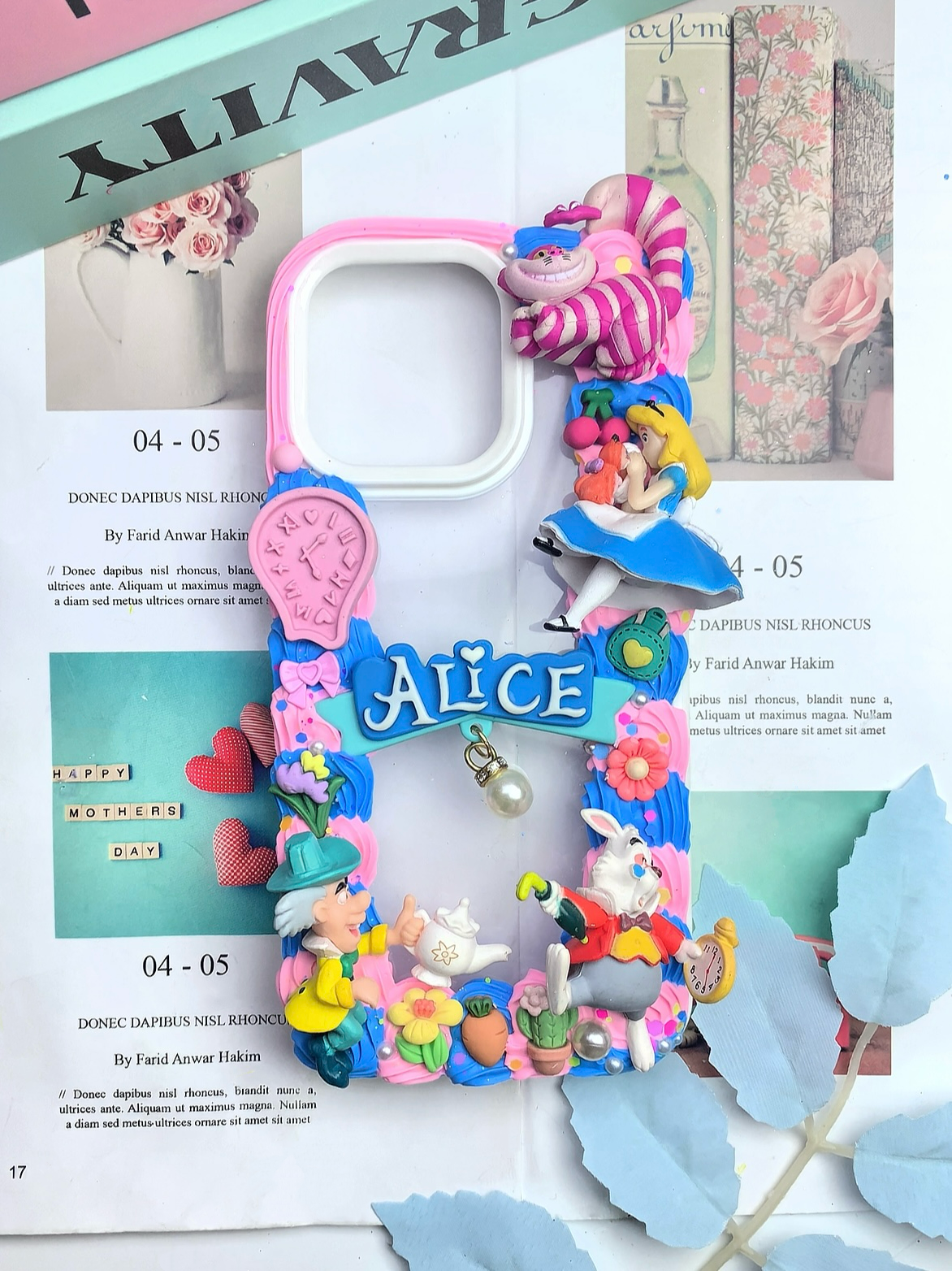 Handmade Decoden Phone Case｜All Models Available｜Alice