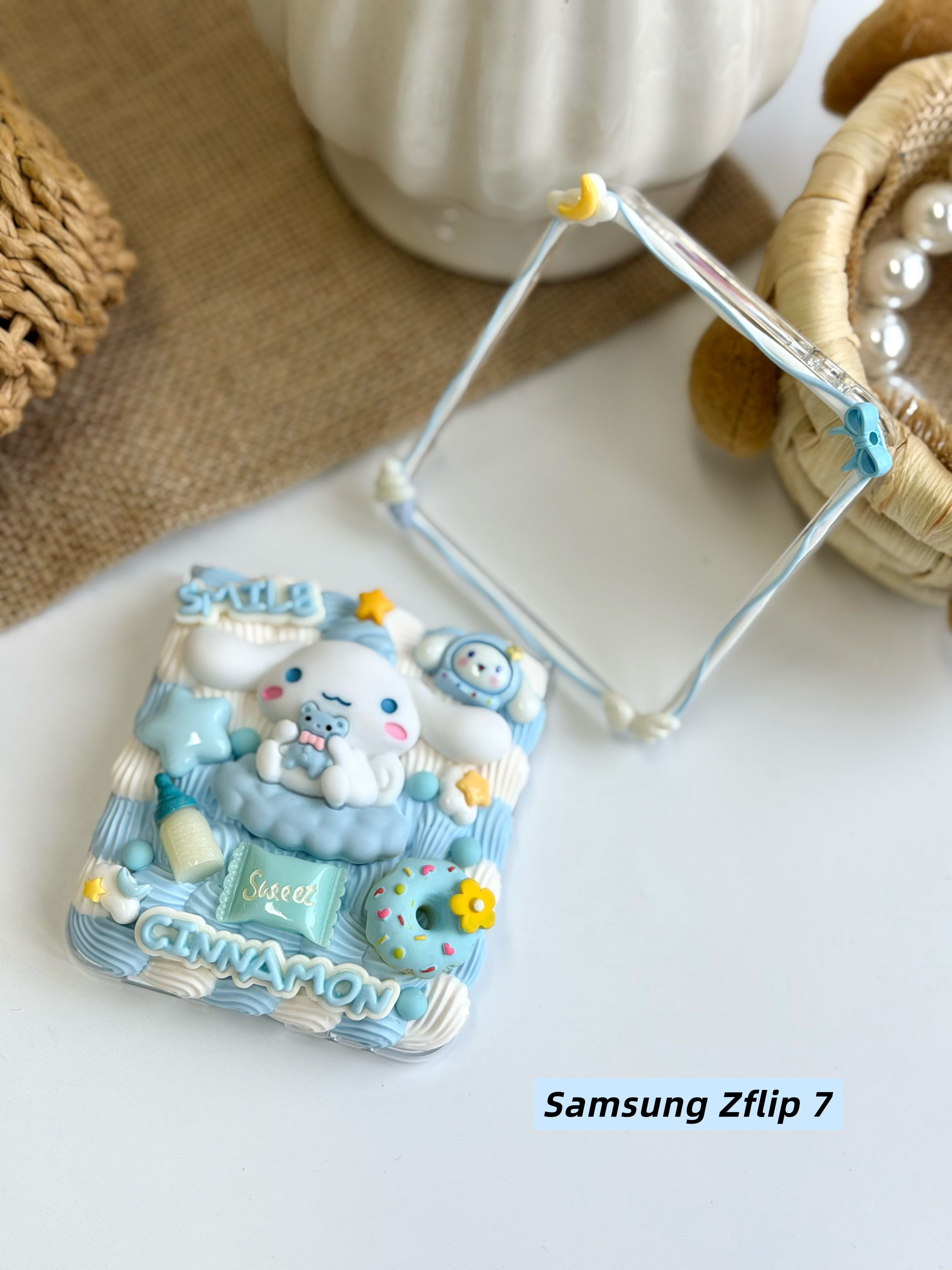 Sanrio Cinnamoroll Handmade Decoden Phone Case｜All Models Available Cinnamonroll